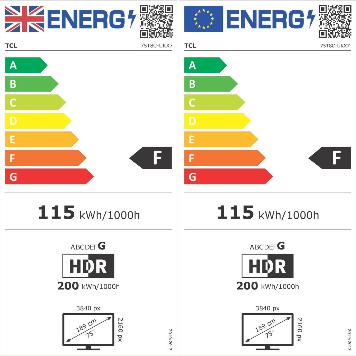 TCL P7K 75 inch 4K QLED HDR Google TV - 75P7K-UK