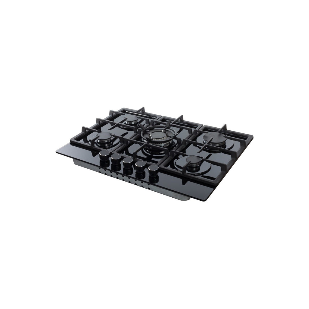 Amica 70cm 5 Burner Gas Hob - Black