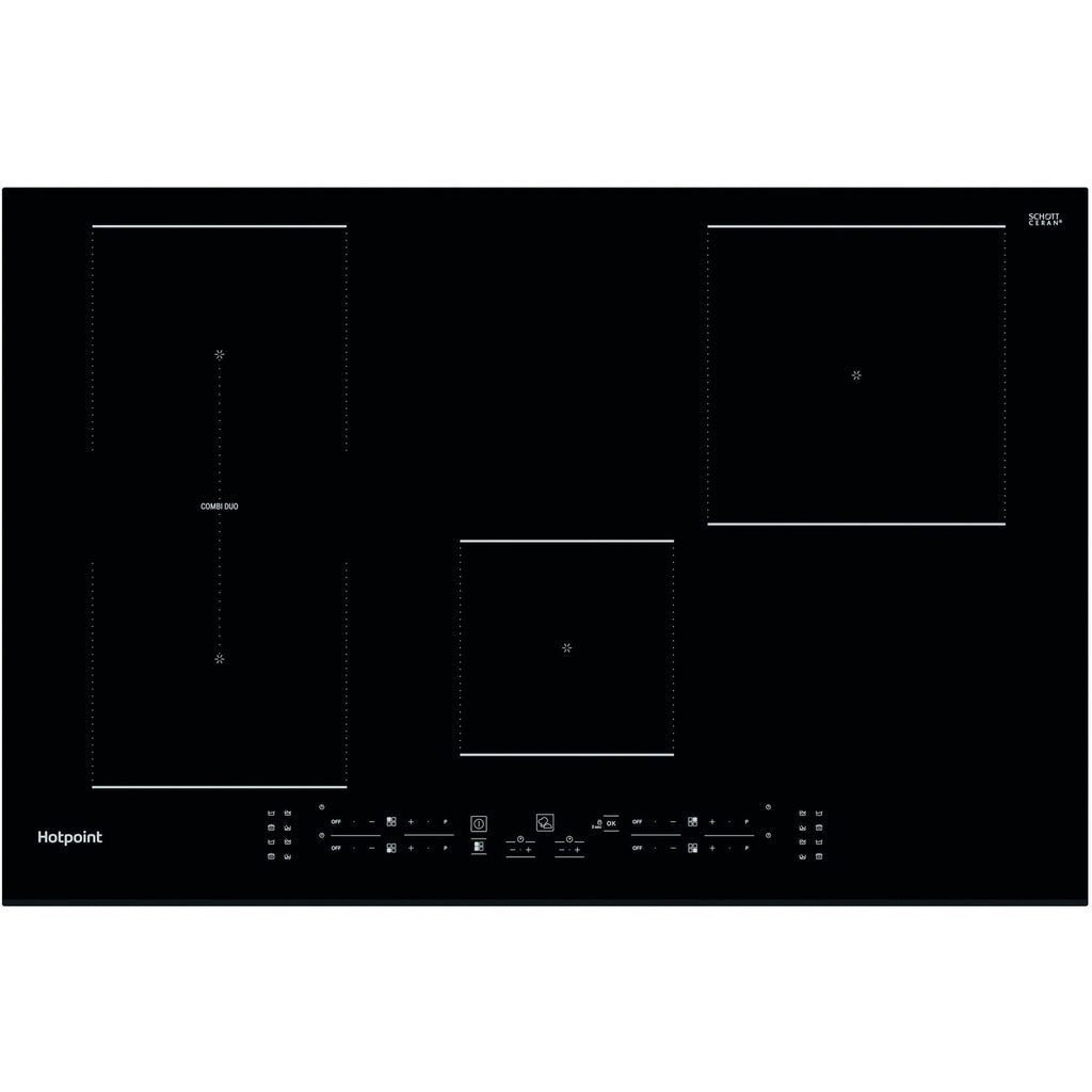 Hotpoint 77cm 4 Zone Induction Hob with CombiDuo