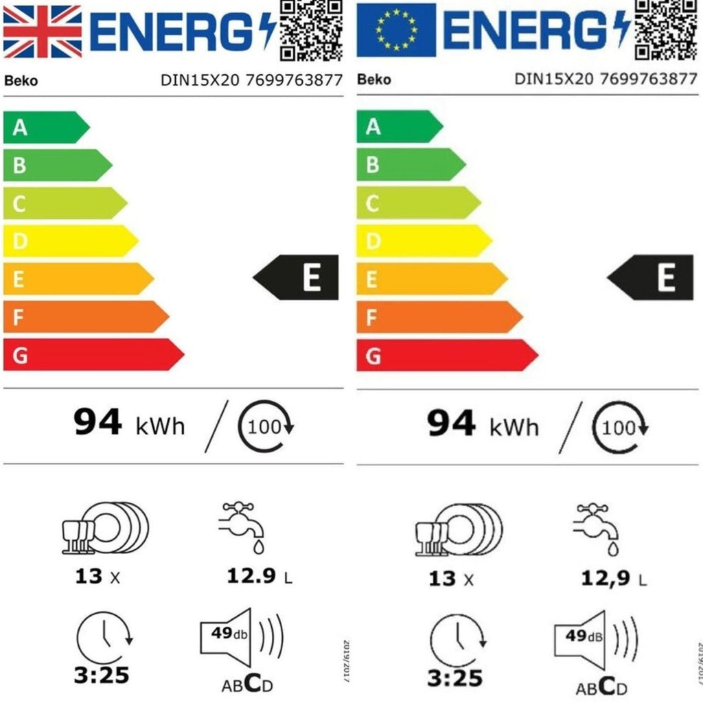 Beko Integrated Dishwasher – Quick&Shine™ Black Control Panel