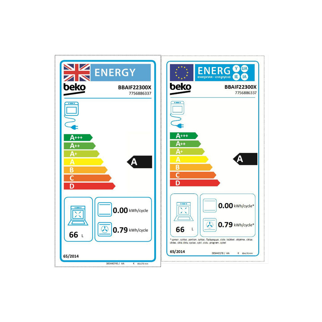 Beko BBAIF22300X Electric Single Oven - Stainless Steel