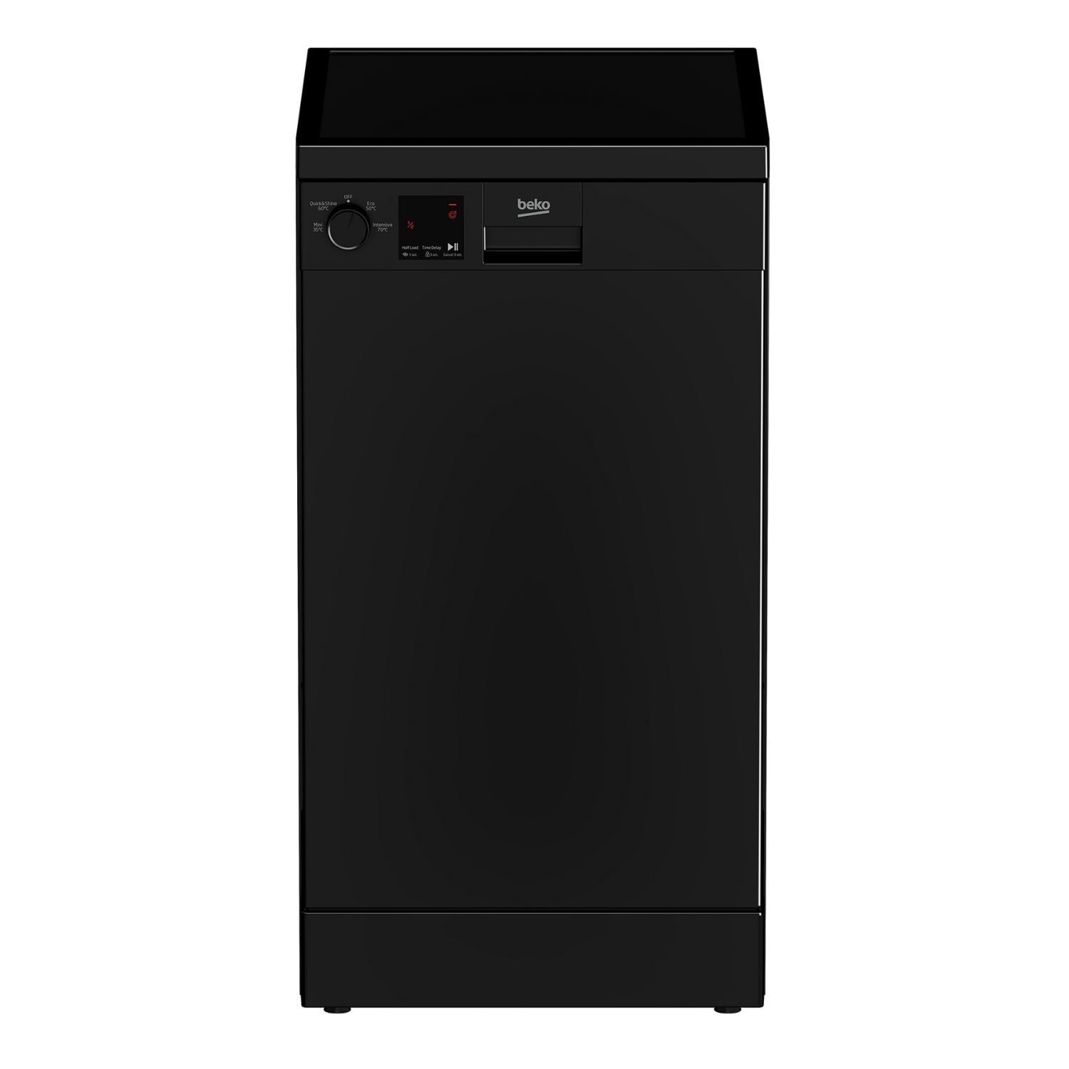 Beko Freestanding Slimline Dishwasher - Quick&Shine™, Black
