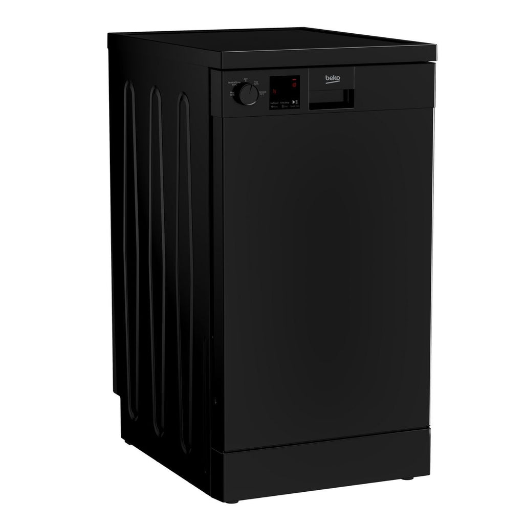 Beko Freestanding Slimline Dishwasher - Quick&Shine™, Black
