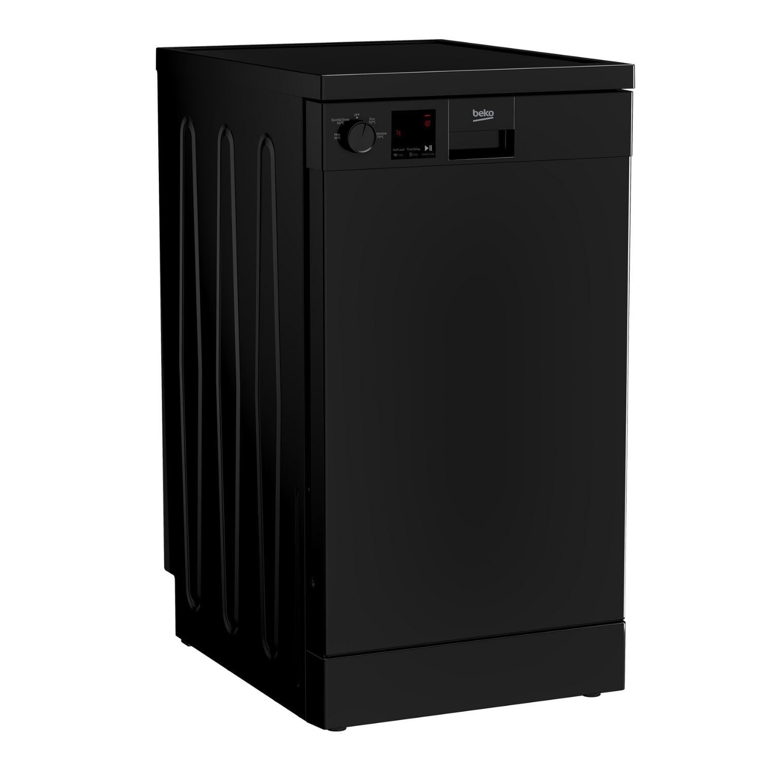 Beko Freestanding Slimline Dishwasher - Quick&Shine™, Black
