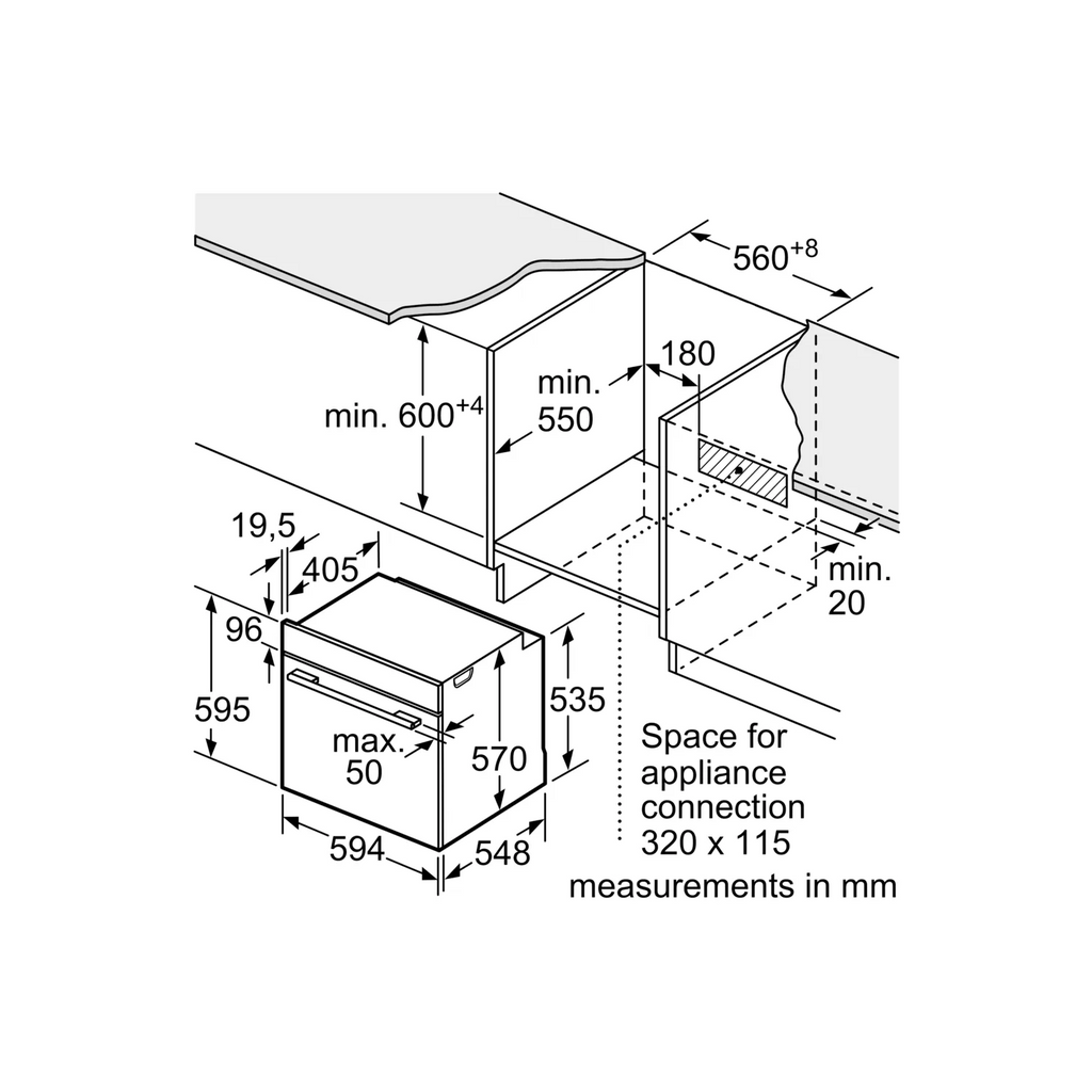 Neff N50 B6ACH7AG7B Slide and Hide Electric Single Oven - Graphite