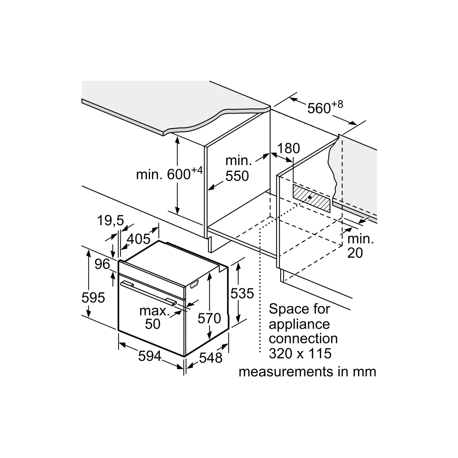 Neff N50 B6ACH7AG7B Slide and Hide Electric Single Oven - Graphite