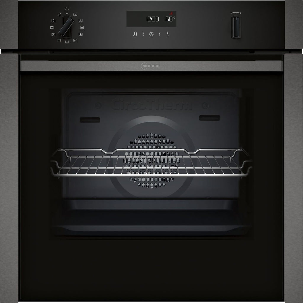 Neff N50 B6ACH7AG7B Slide and Hide Electric Single Oven - Graphite