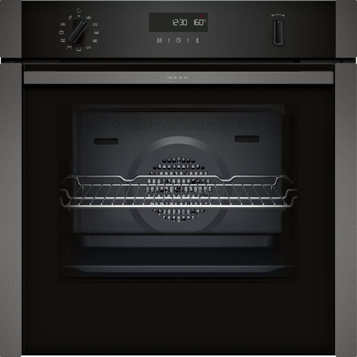 Neff N50 B6ACH7AG7B Slide and Hide Electric Single Oven - Graphite