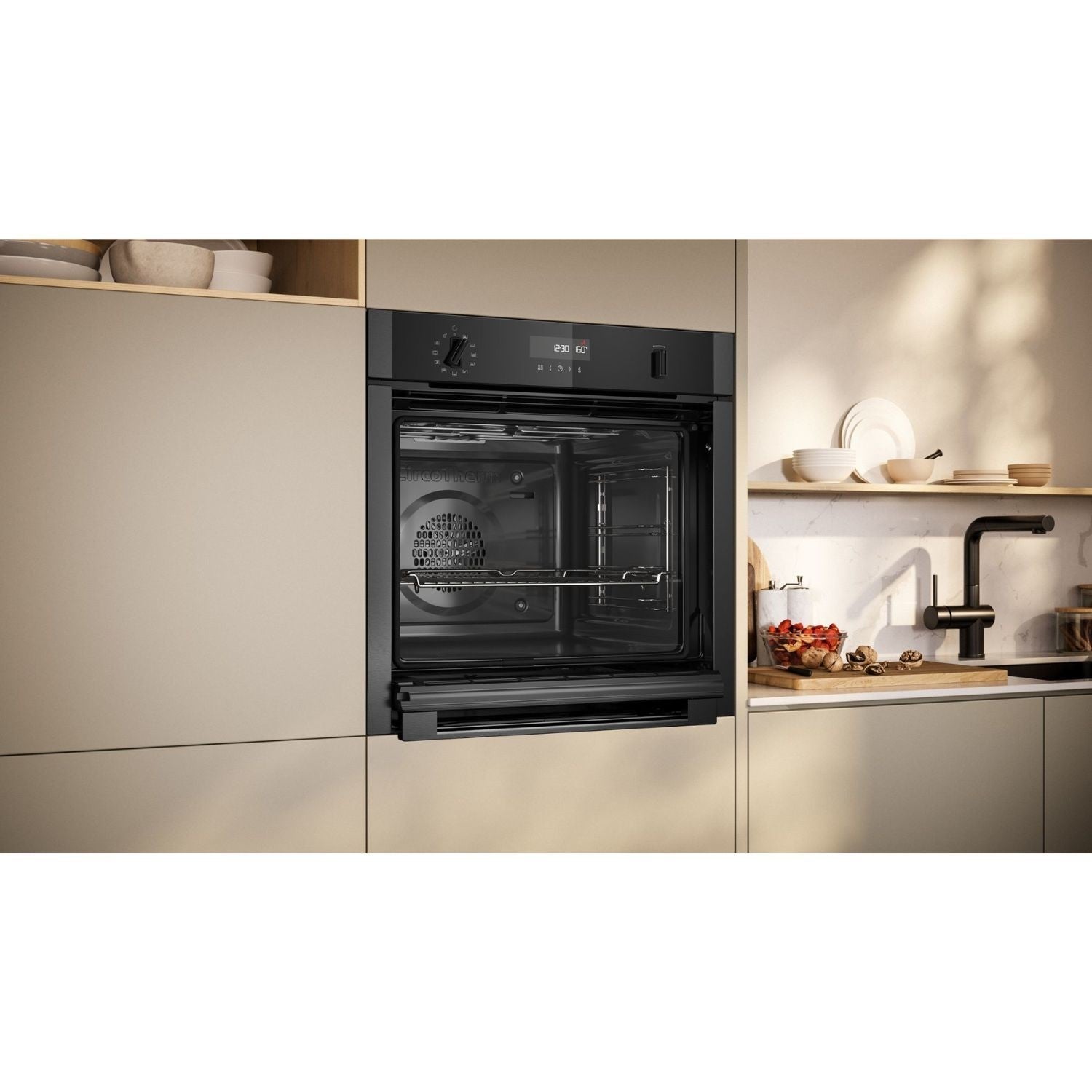 Neff N50 B6ACH7AG7B Slide and Hide Electric Single Oven - Graphite