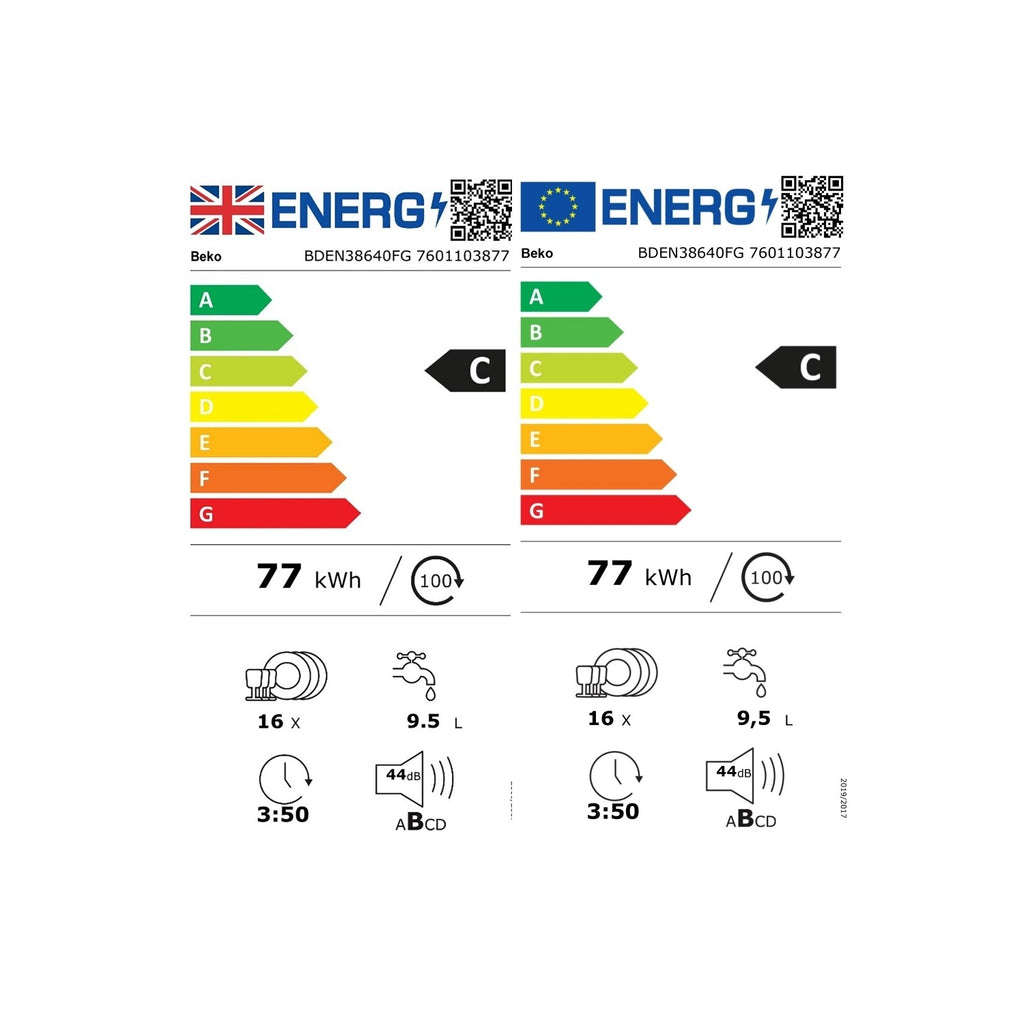 Beko HygieneShield Freestanding Dishwasher - C-Rated, Graphite