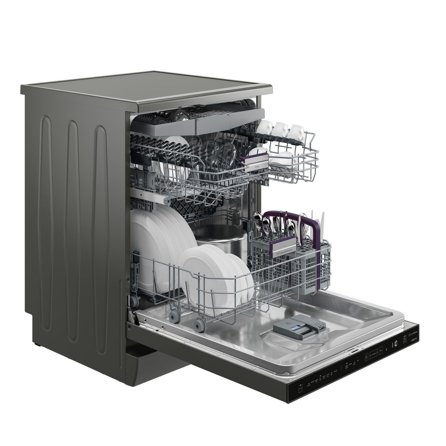 Beko HygieneShield Freestanding Dishwasher - C-Rated, Graphite