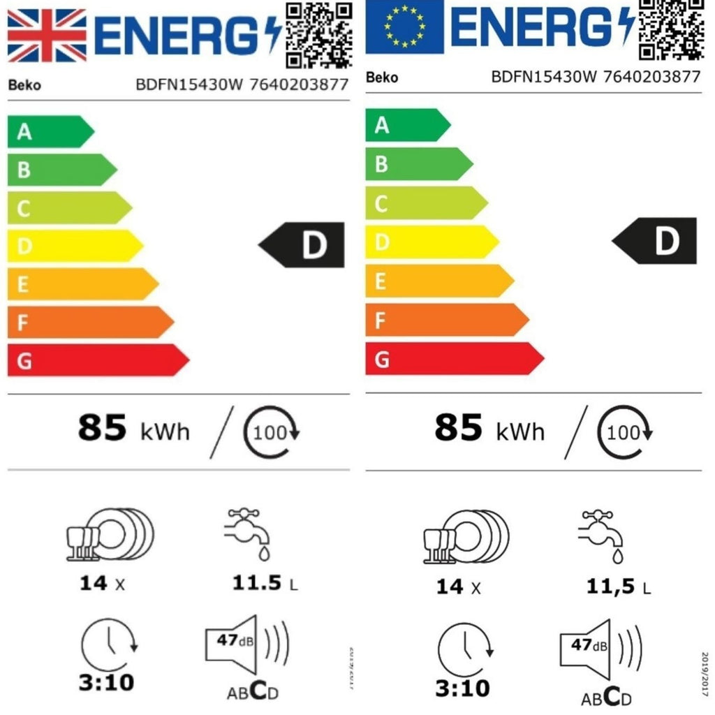 Beko Freestanding Dishwasher – HygieneIntense, D-Rated, White
