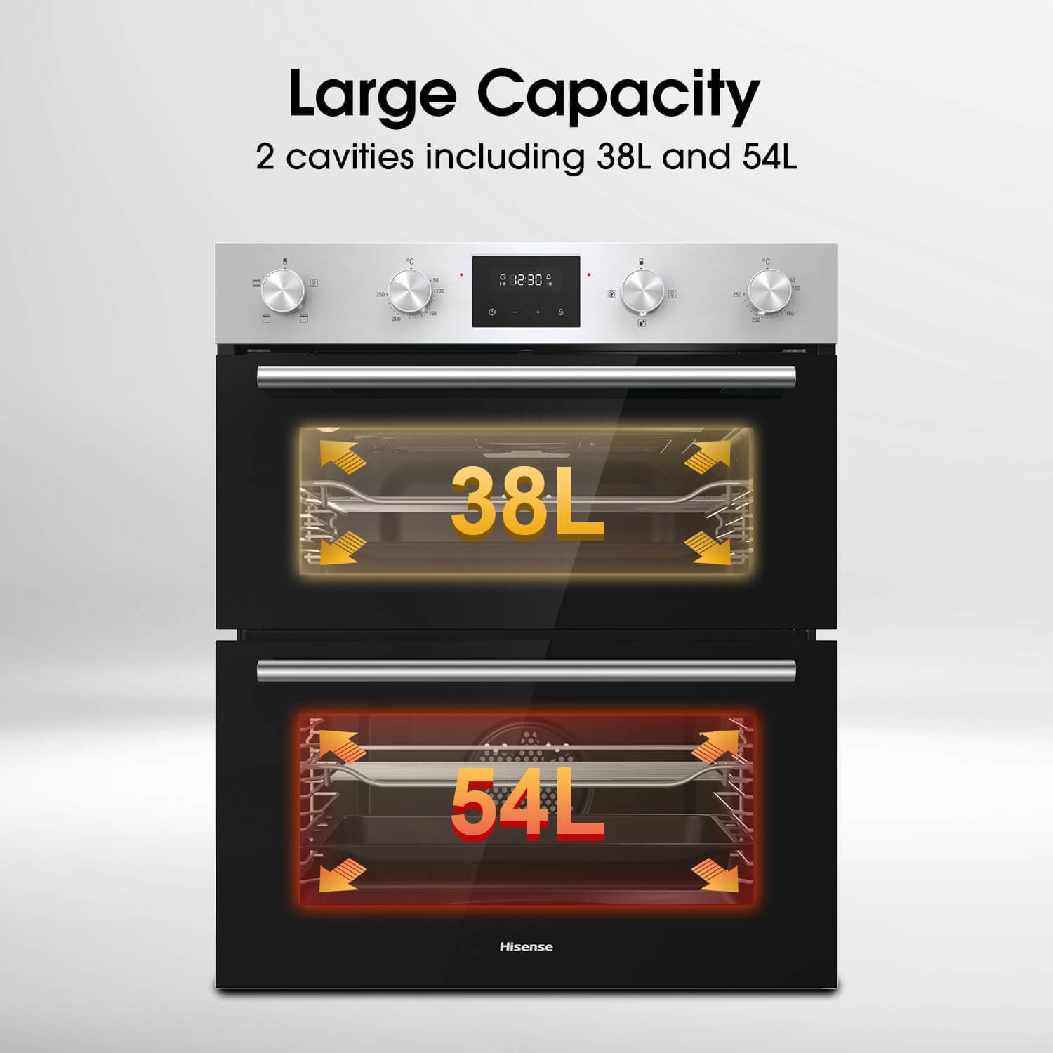Hisense BID75211XUK Built-Under Electric Double Oven - Stainless Steel