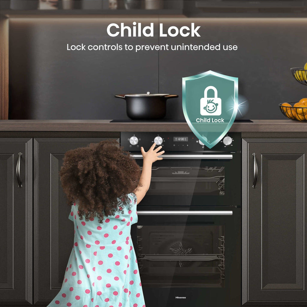 Hisense BID95211BGUK Built-In Electric Double Oven - Black