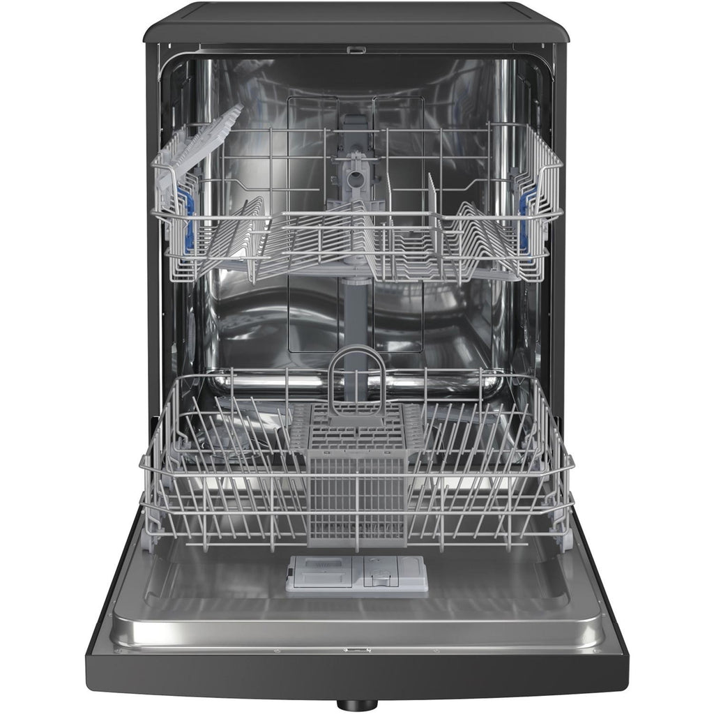 Indesit Fast&Clean Freestanding Dishwasher - Push&Go Black