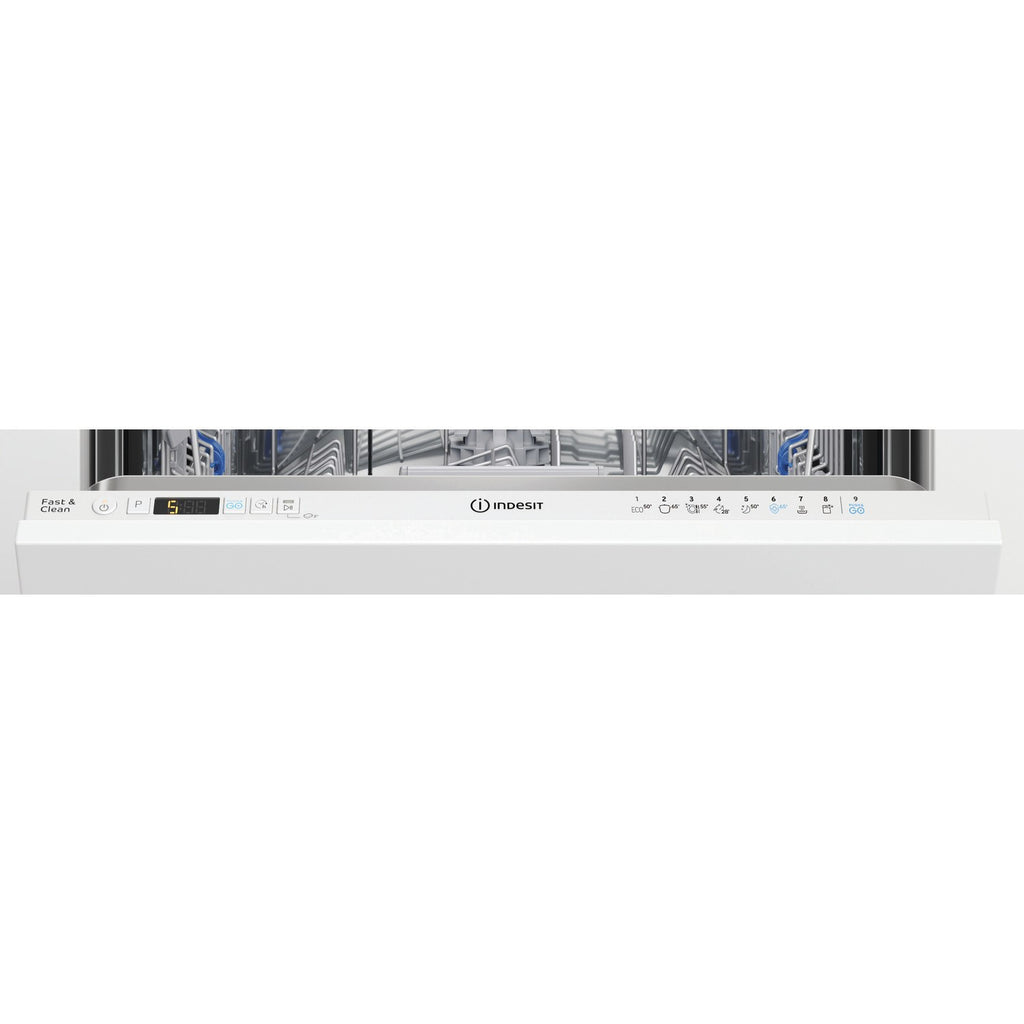 Indesit Push&Go Integrated Dishwasher - White control panel