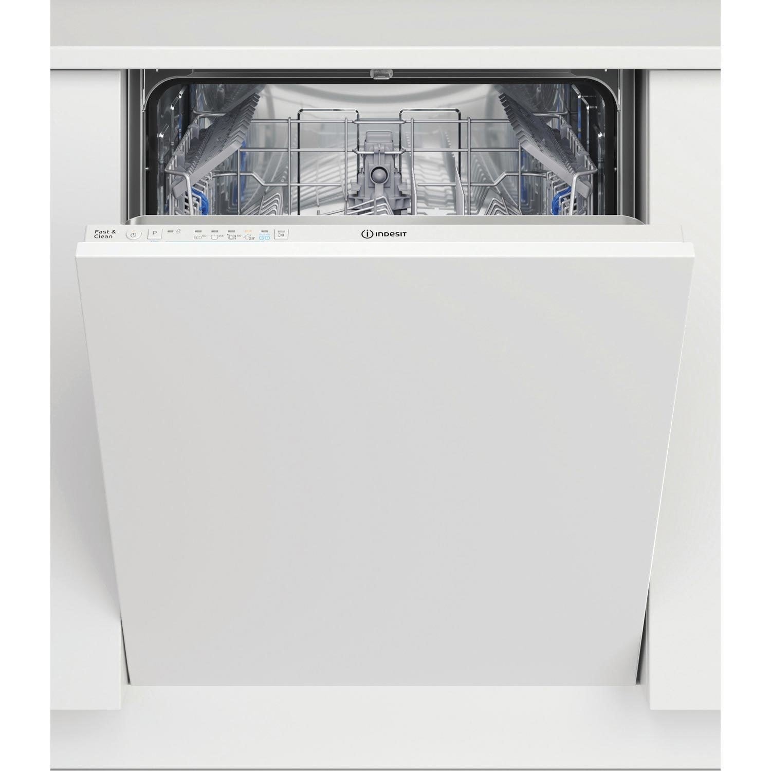 Indesit Fast&Clean Integrated Dishwasher - White control panel
