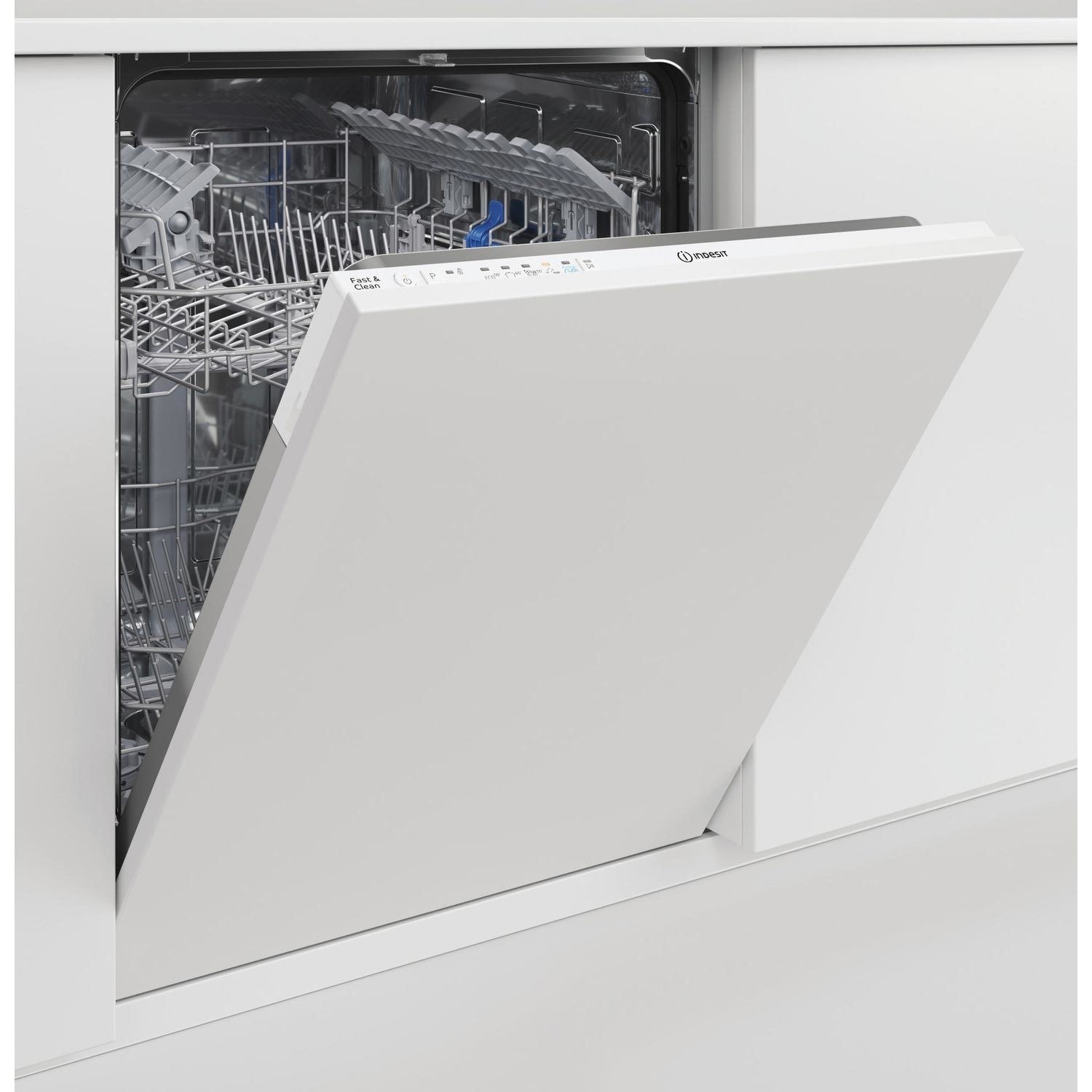 Indesit Fast&Clean Integrated Dishwasher - White control panel