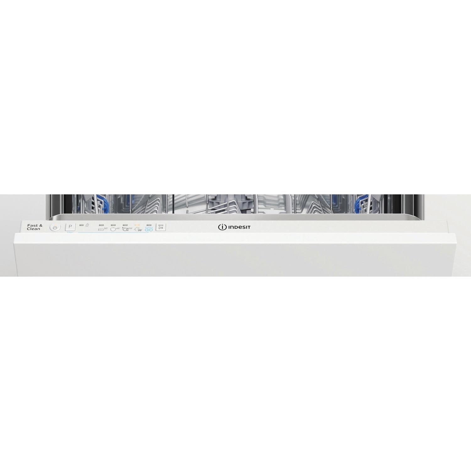 Indesit Fast&Clean Integrated Dishwasher - White control panel