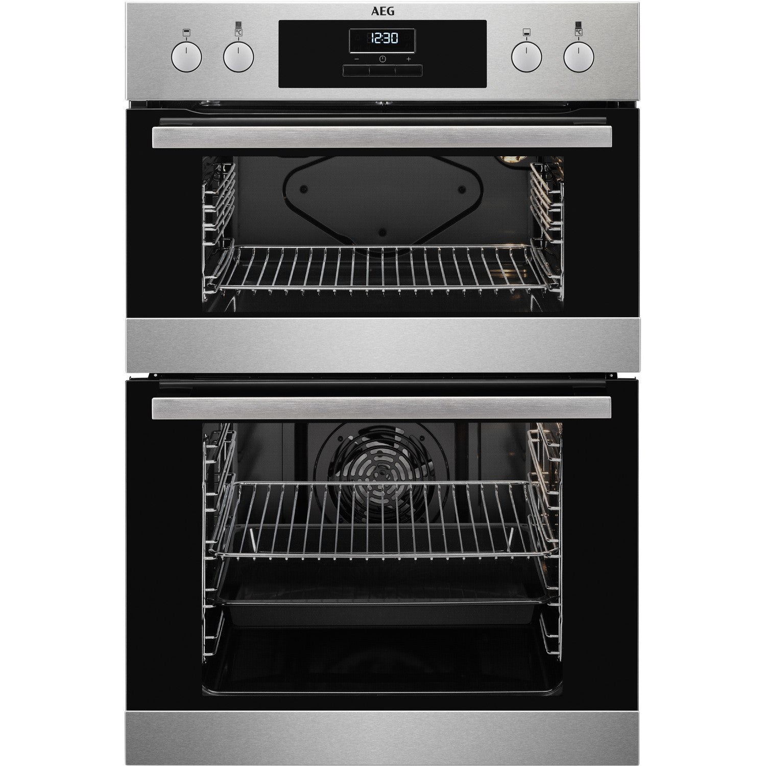 AEG 6000 Series DEB331010M Built-In Electric Double Oven - Stainless Steel