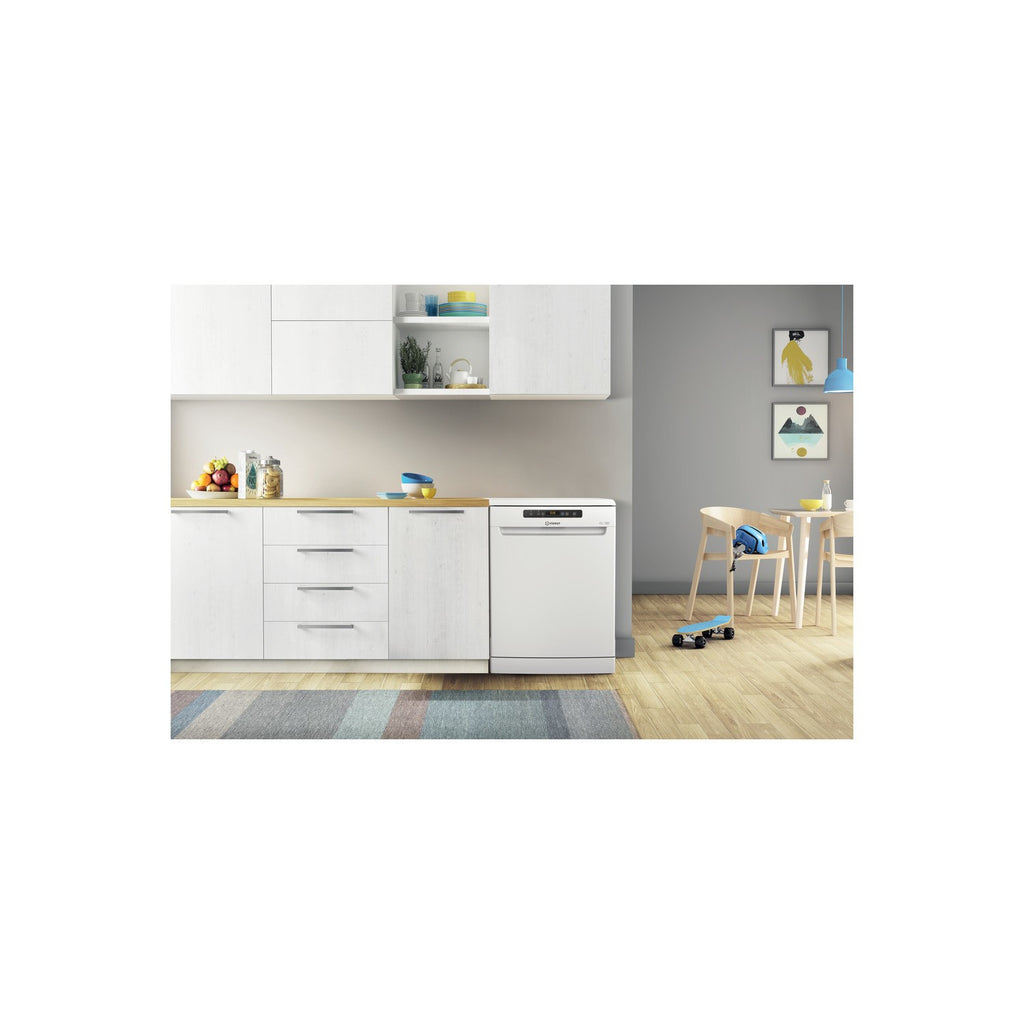 Indesit Fast&Clean Freestanding Dishwasher - D-Rated, White