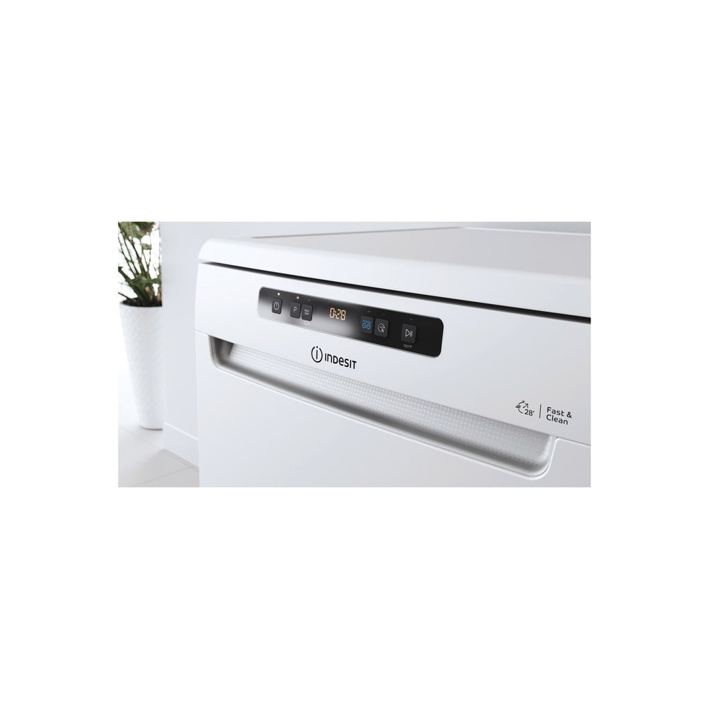 Indesit Fast&Clean Freestanding Dishwasher - D-Rated, White