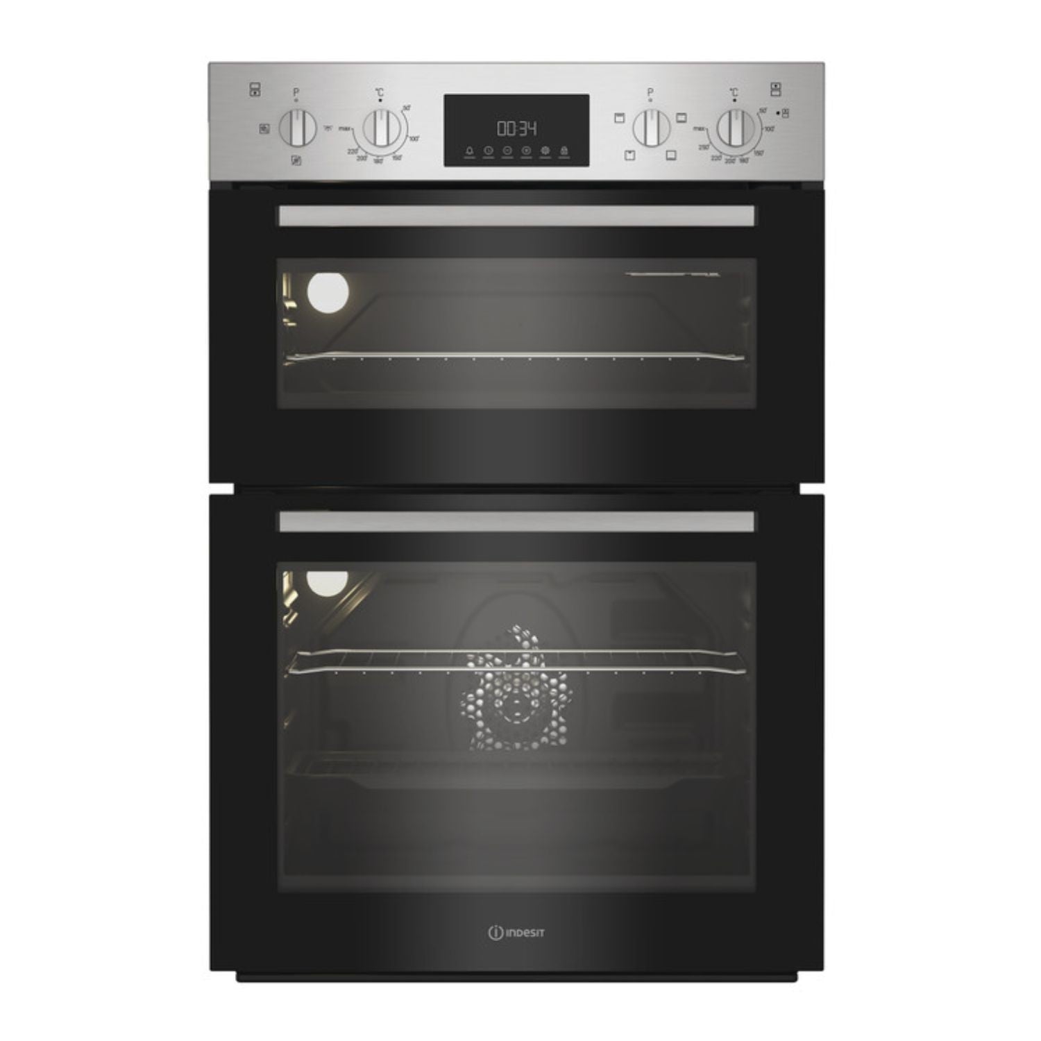 Indesit DII10DIX Electric Built In Double Oven - Stainless Steel