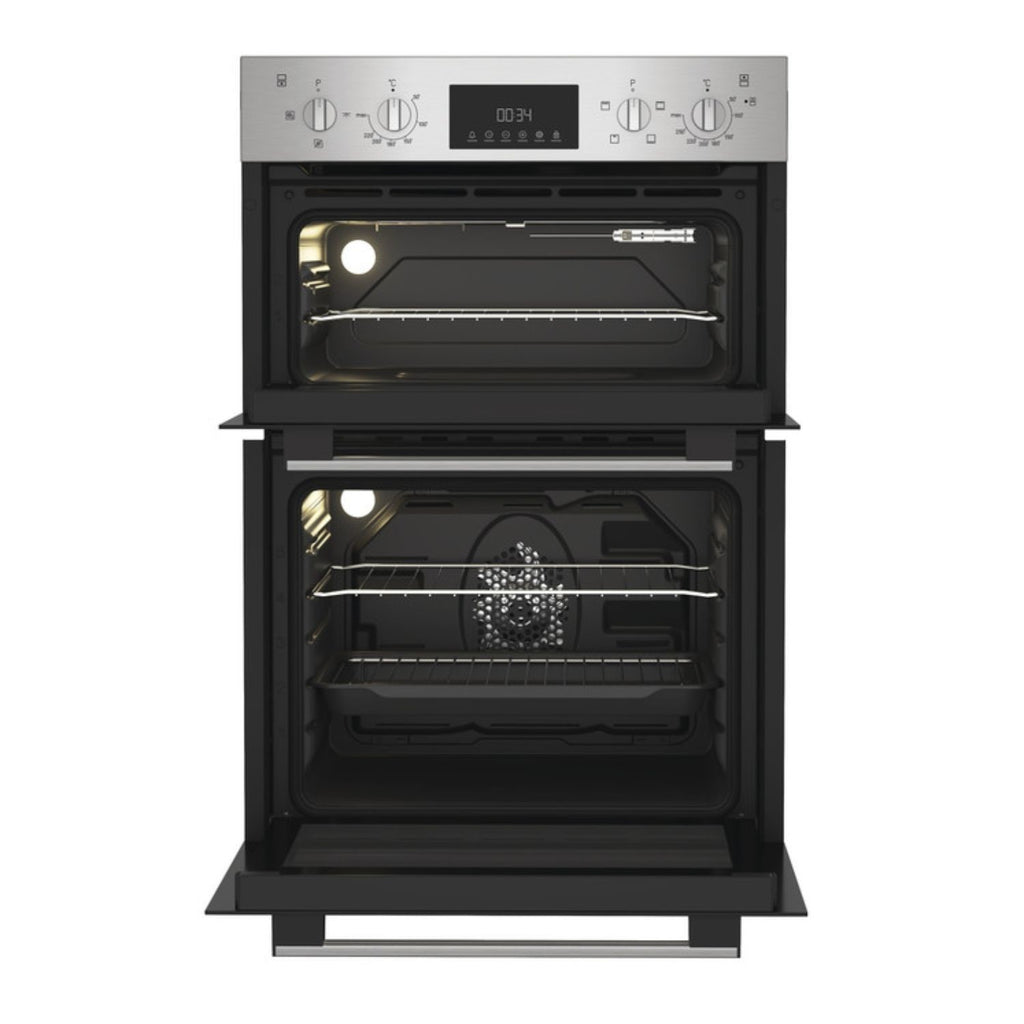 Indesit DII10DIX Electric Built In Double Oven - Stainless Steel
