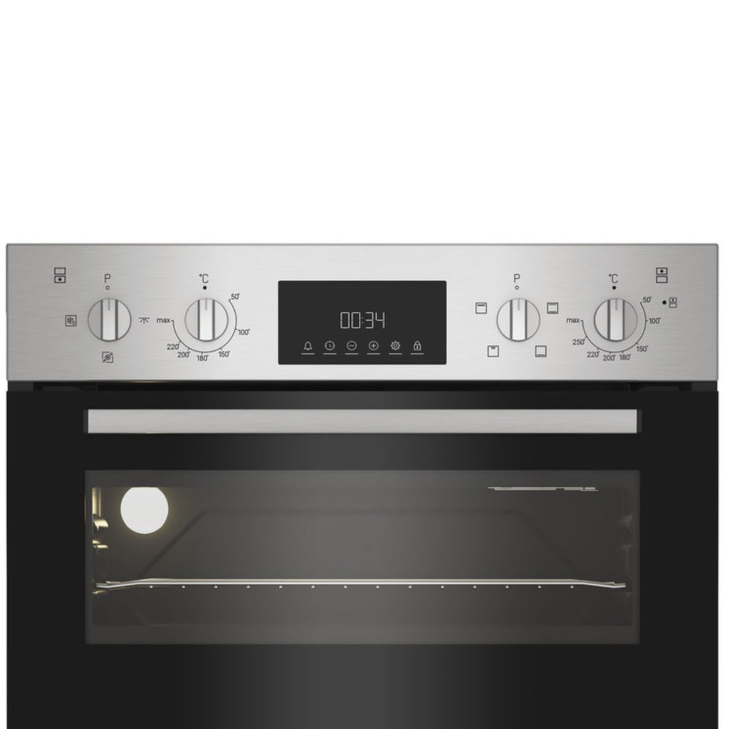 Indesit DII10DIX Electric Built In Double Oven - Stainless Steel