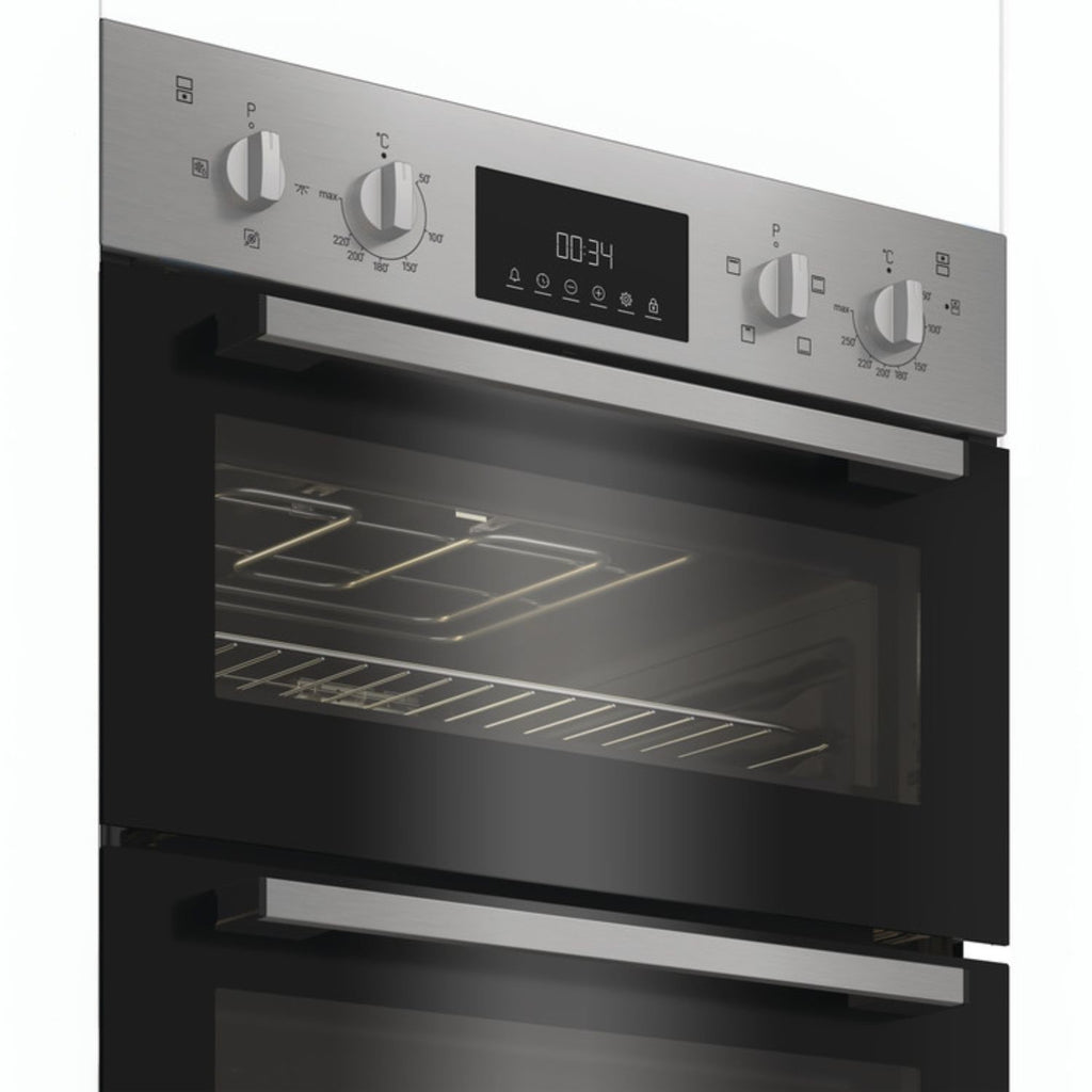 Indesit DII10DIX Electric Built In Double Oven - Stainless Steel