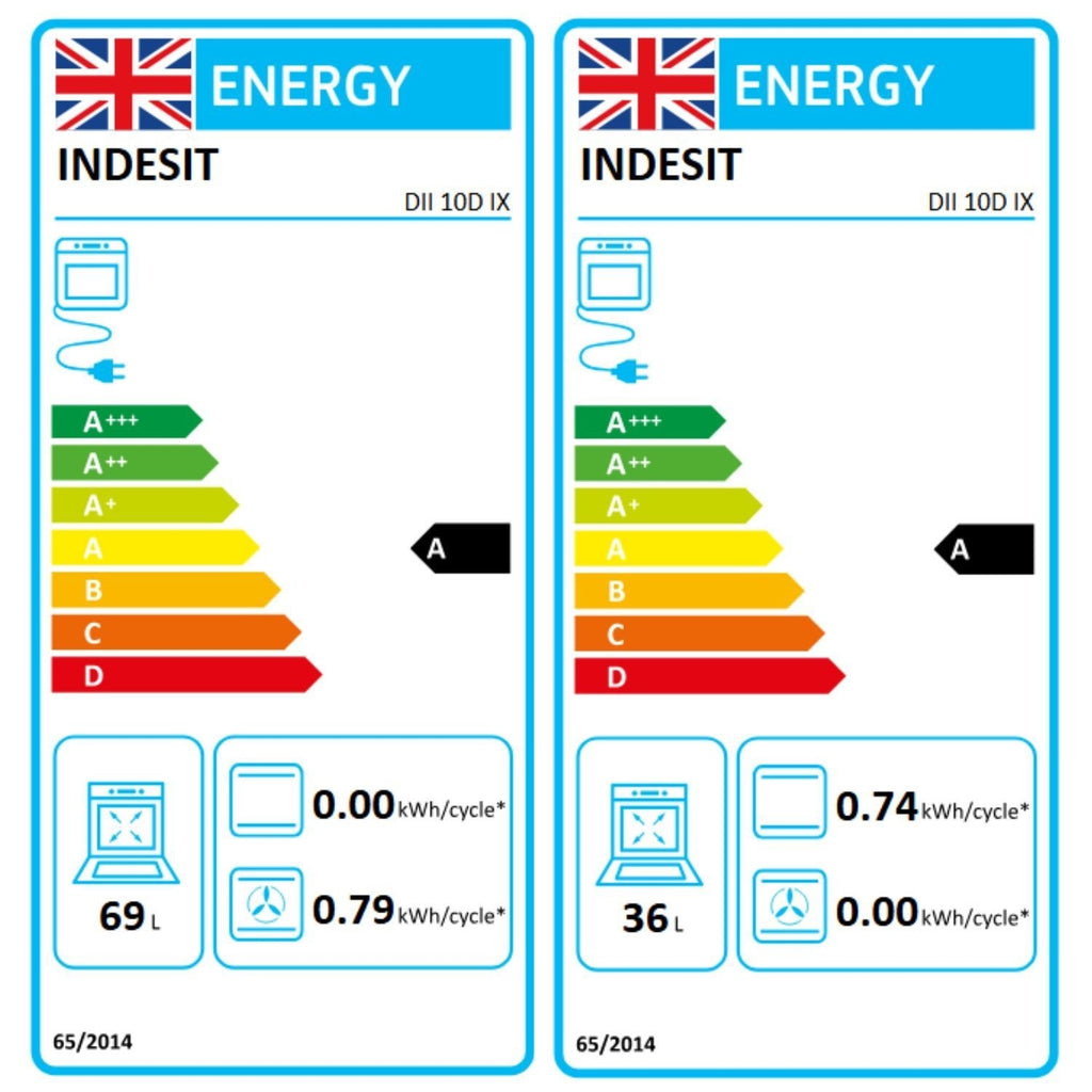 Indesit DII10DIX Electric Built In Double Oven - Stainless Steel