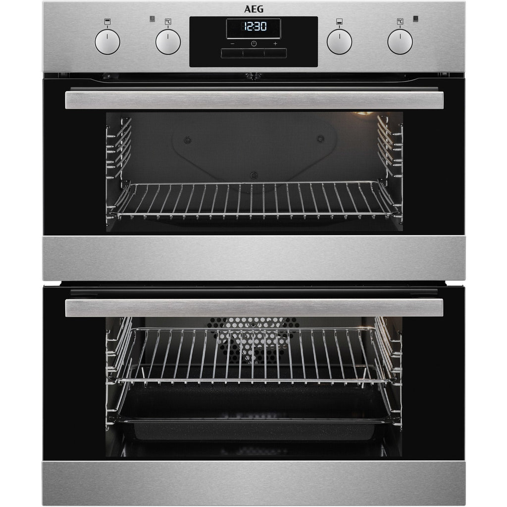 AEG 6000 Series DUB331110M Built-Under Electric Double Oven - Stainless Steel