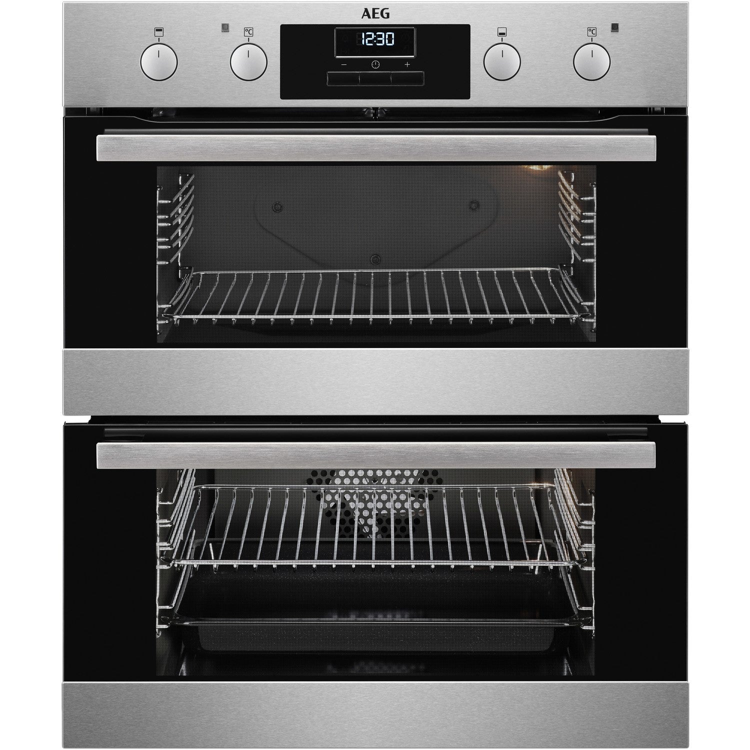 AEG 6000 Series DUB331110M Built-Under Electric Double Oven - Stainless Steel