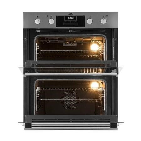 AEG 6000 Series DUB331110M Built-Under Electric Double Oven - Stainless Steel