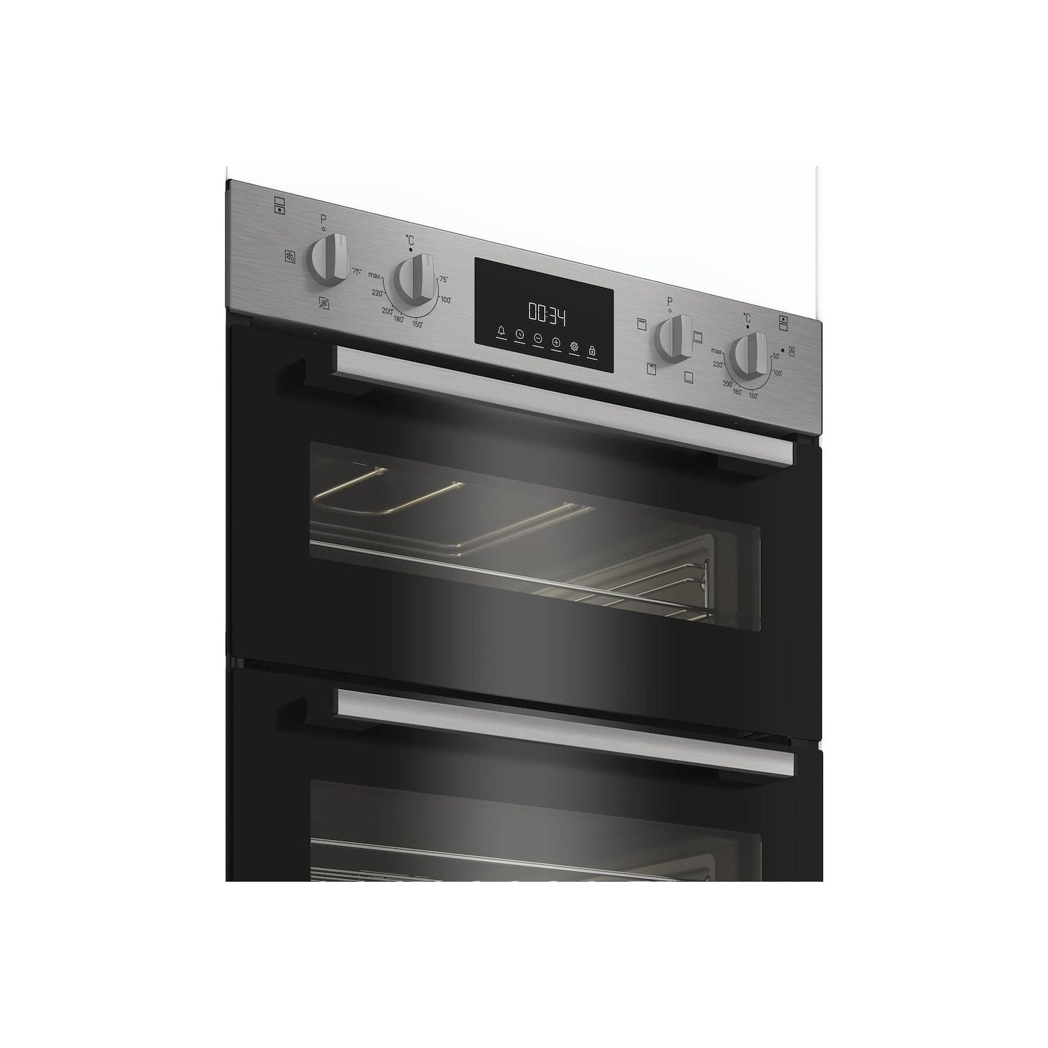 Indesit DUI12DIX Electric Built Under Double Oven - Stainless Steel