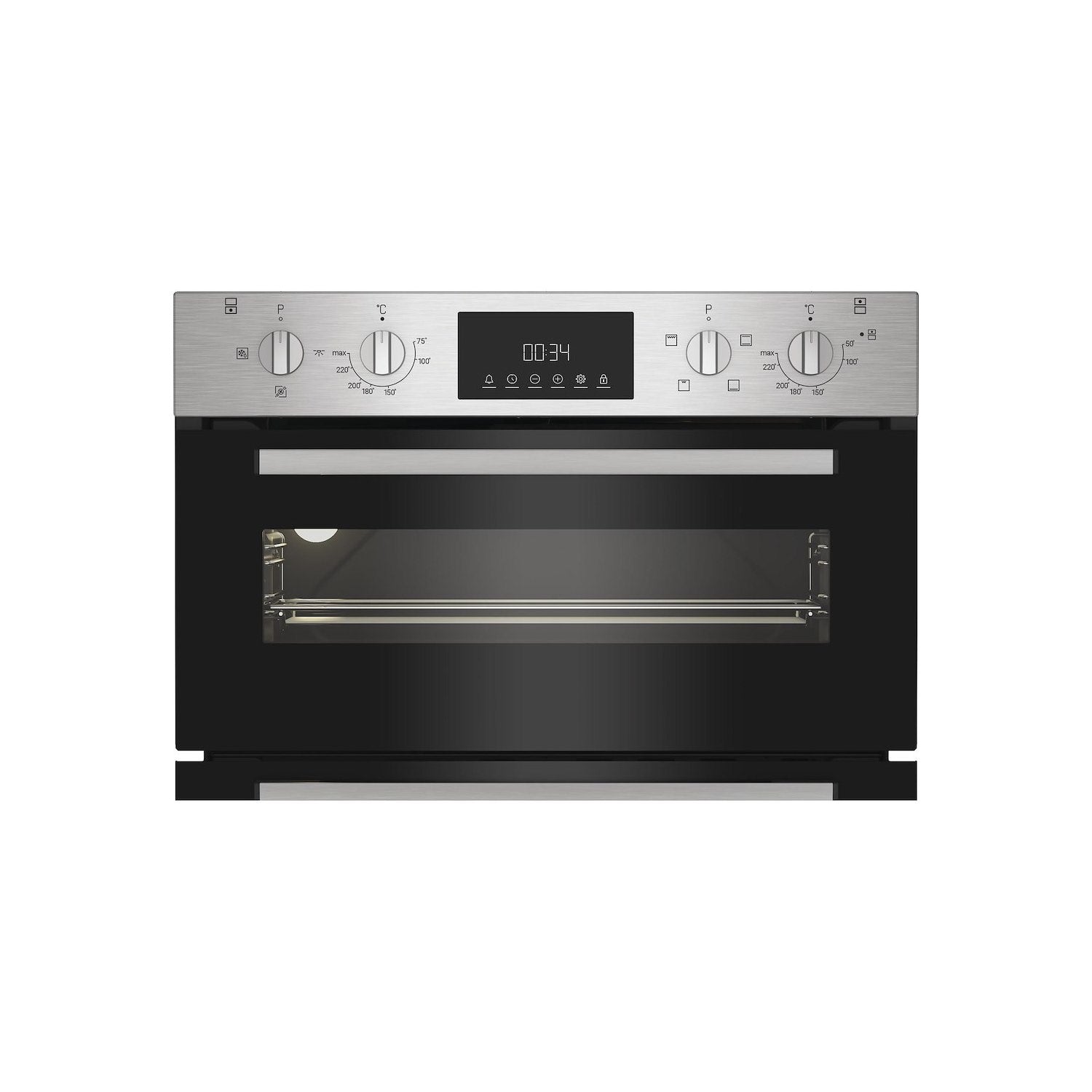 Indesit DUI12DIX Electric Built Under Double Oven - Stainless Steel