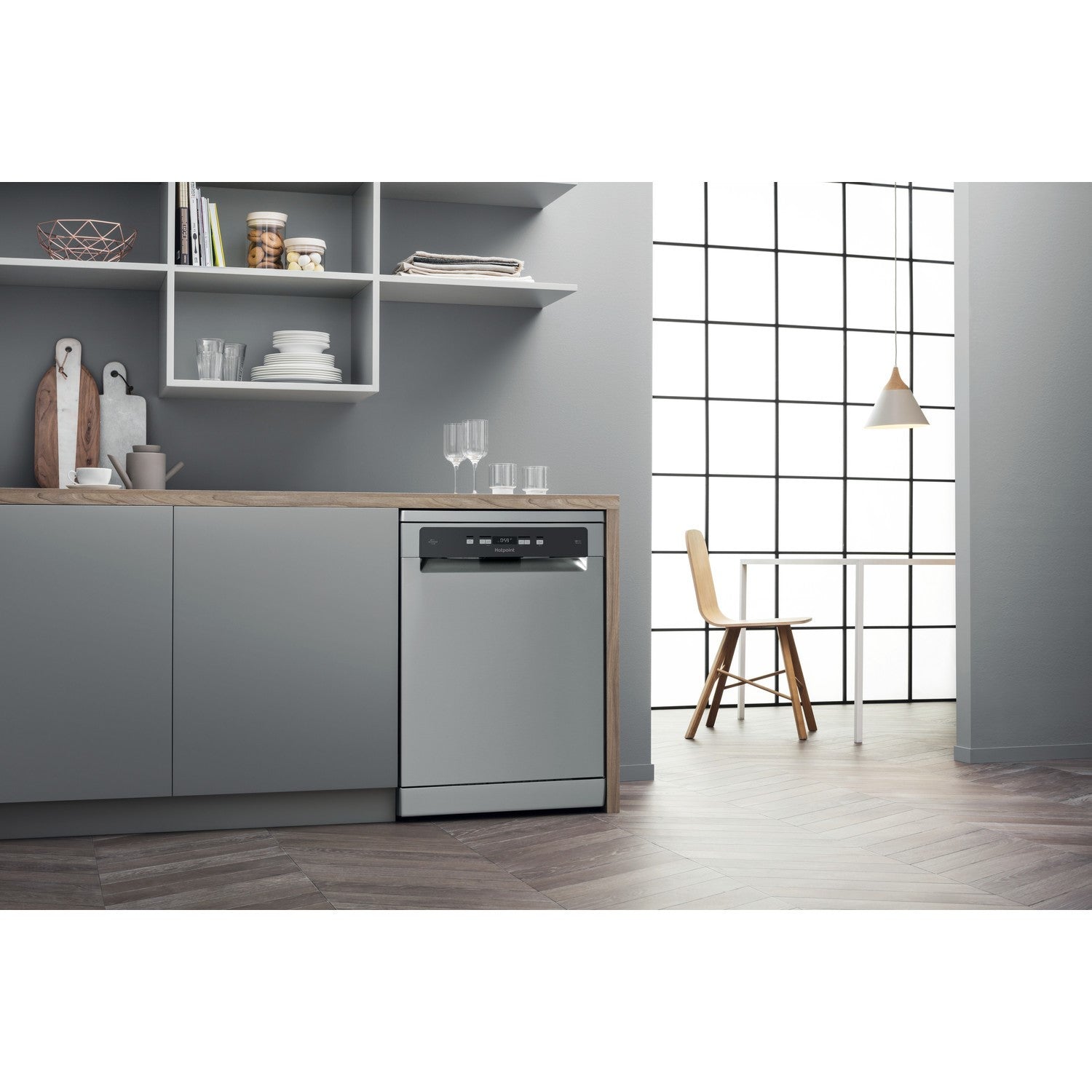 Hotpoint Extra Freestanding Dishwasher - ActiveDry, Silver