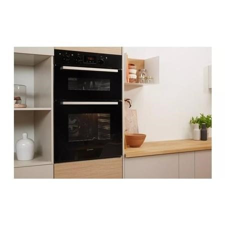 Indesit IDD6340BL Aria Built-In Electric Double Oven - Black