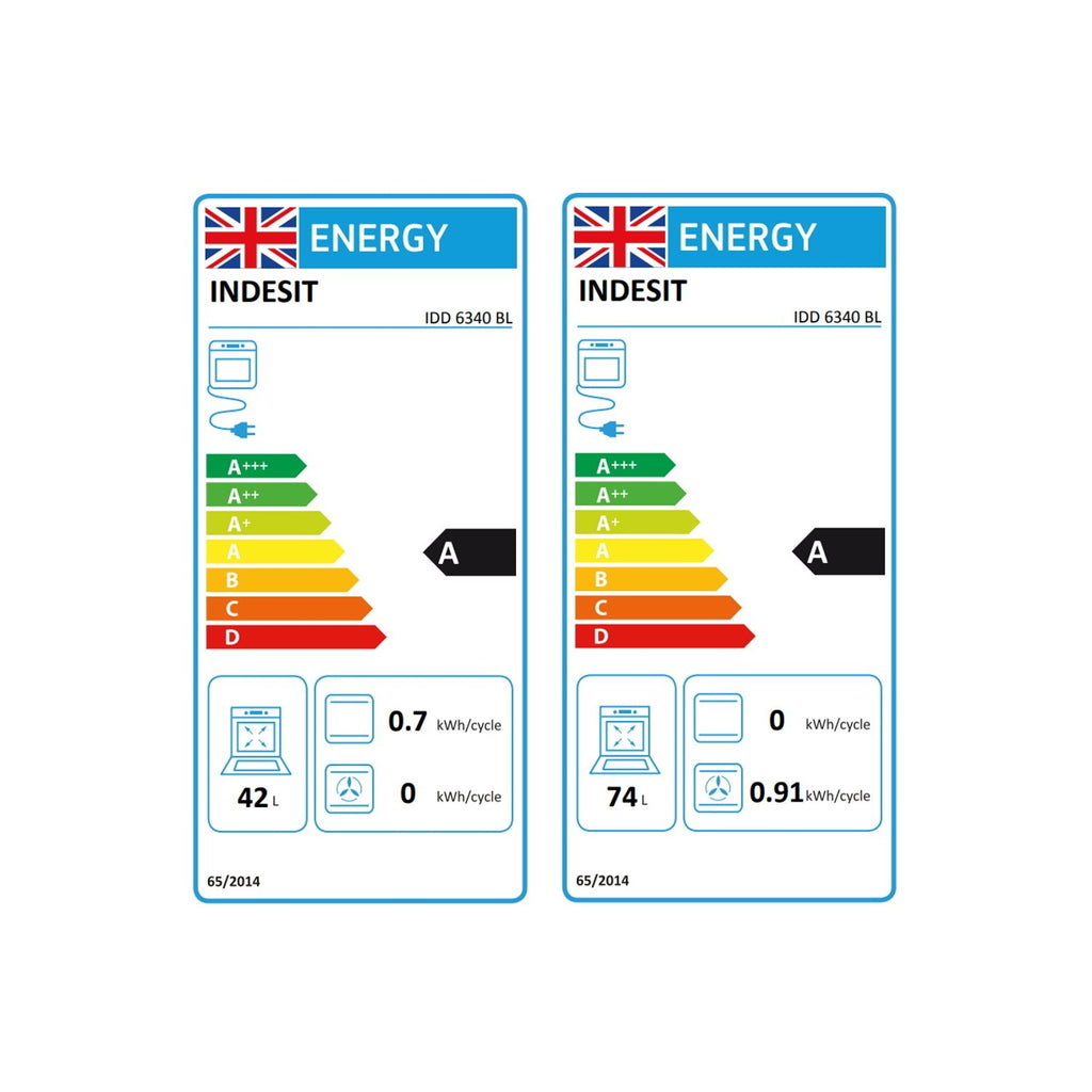 Indesit IDD6340BL Aria Built-In Electric Double Oven - Black