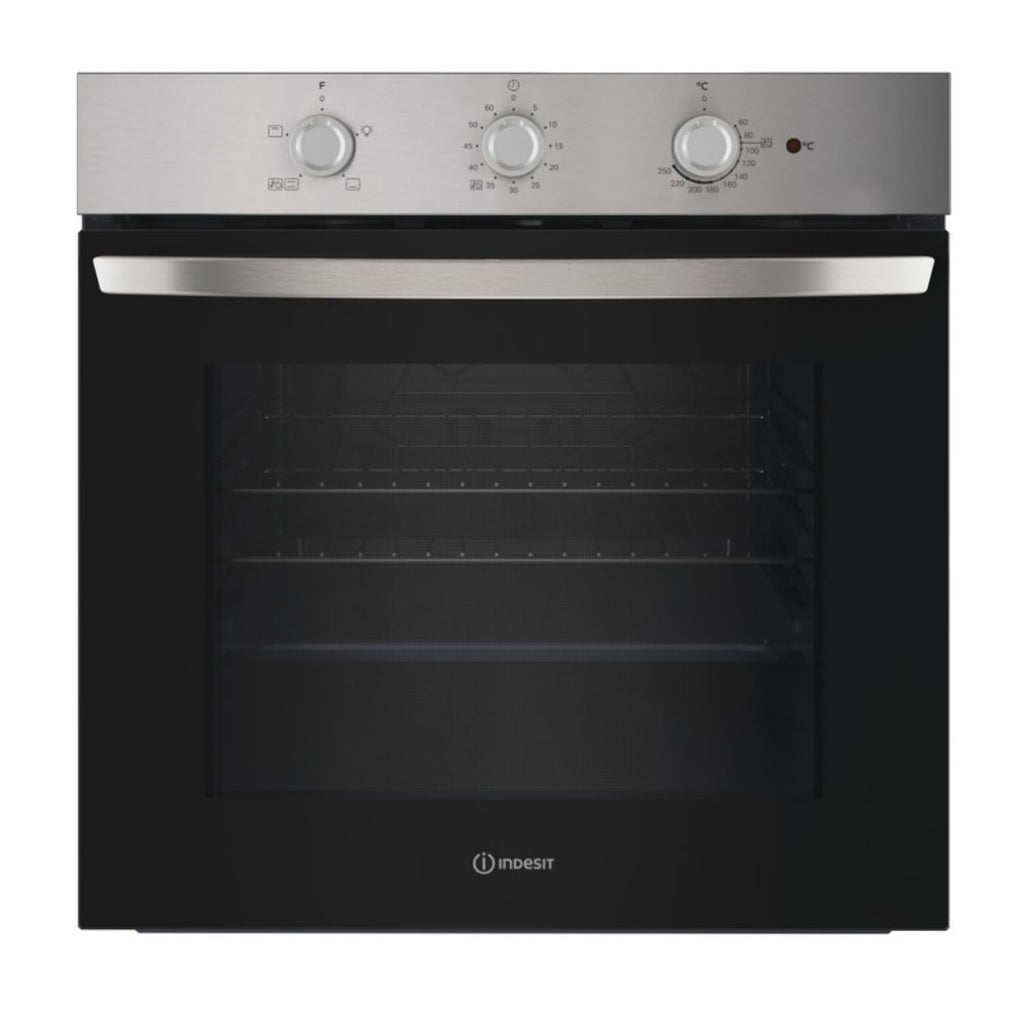 Indesit IO232HXUK Electric Conventional Single Oven - Stainless Steel