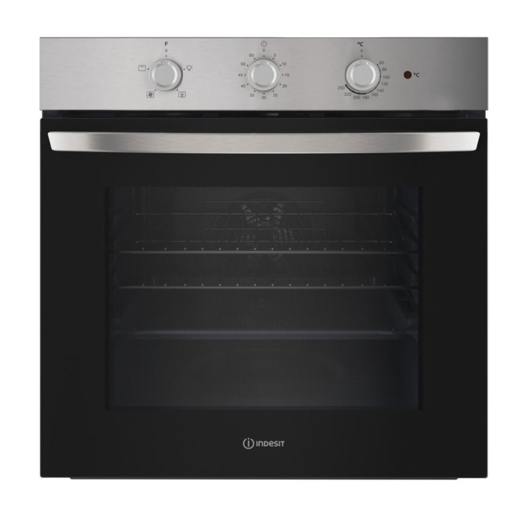 Indesit IO233XUK Click&Clean Electric Single Oven - Stainless Steel