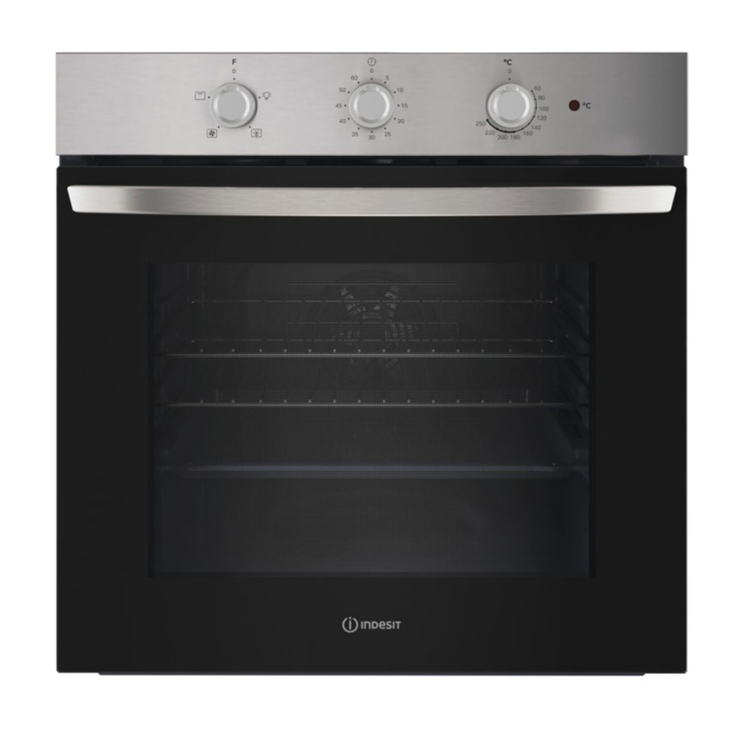 Indesit IO233XUK Click&Clean Electric Single Oven - Stainless Steel