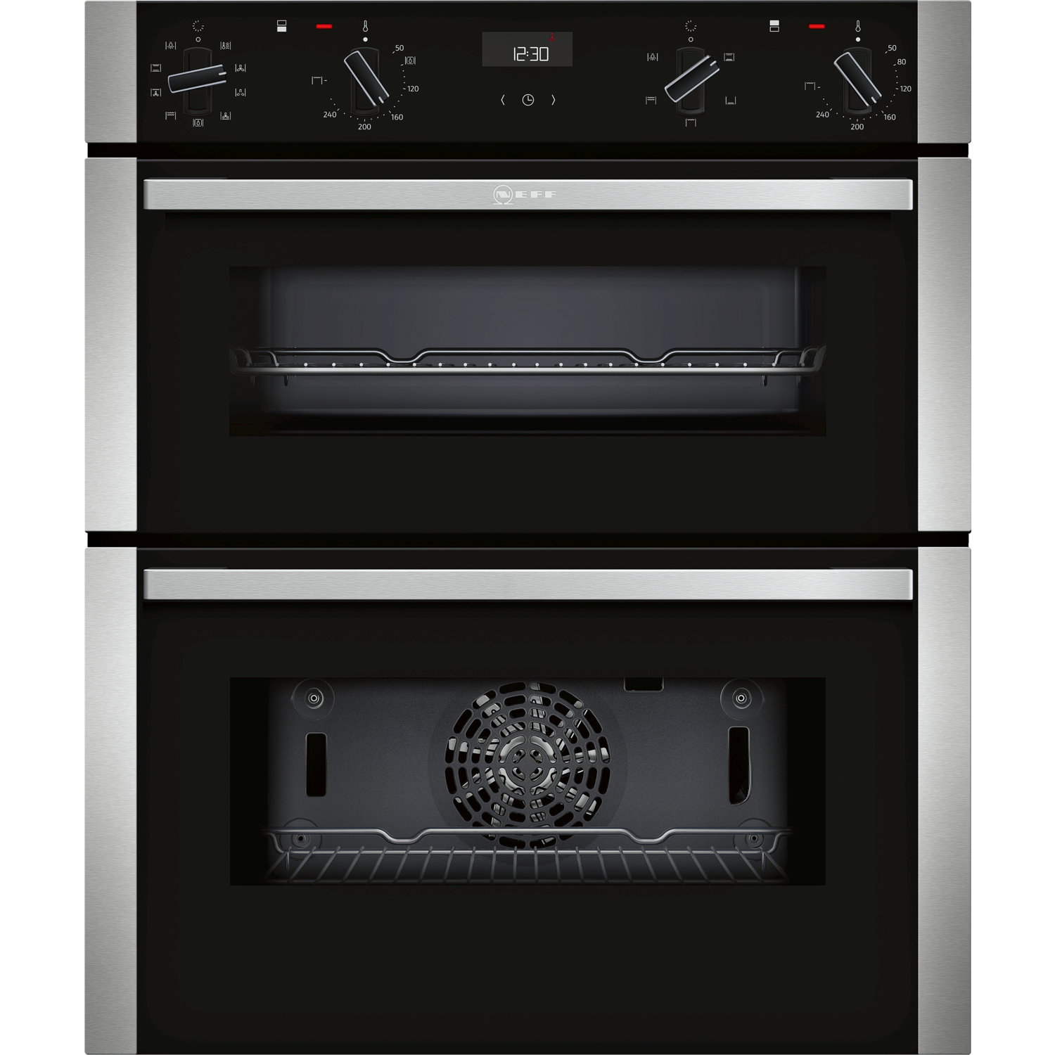Neff N50 J1ACE2HN0B Built-Under Electric Double Oven - Stainless Steel
