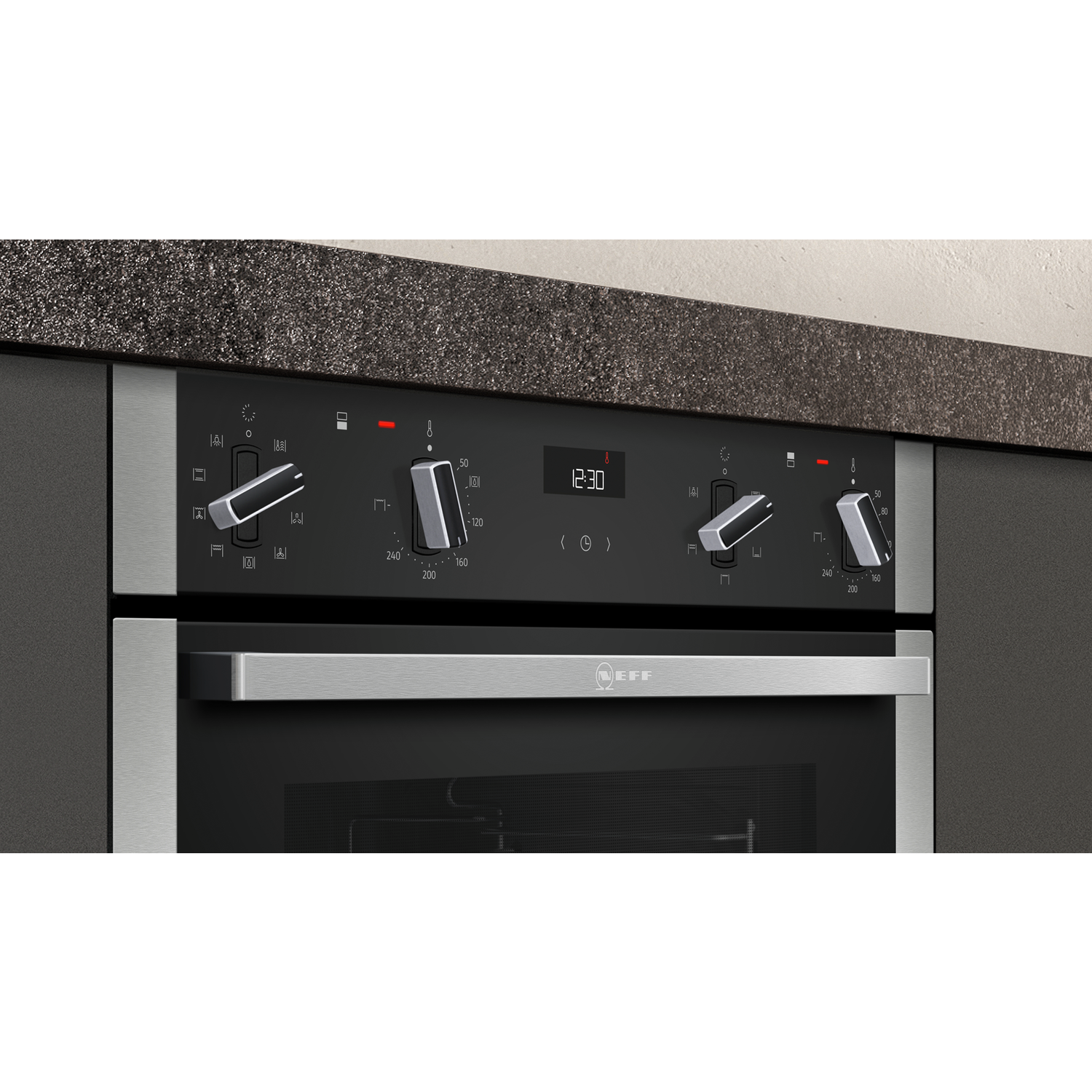 Neff N50 J1ACE2HN0B Built-Under Electric Double Oven - Stainless Steel