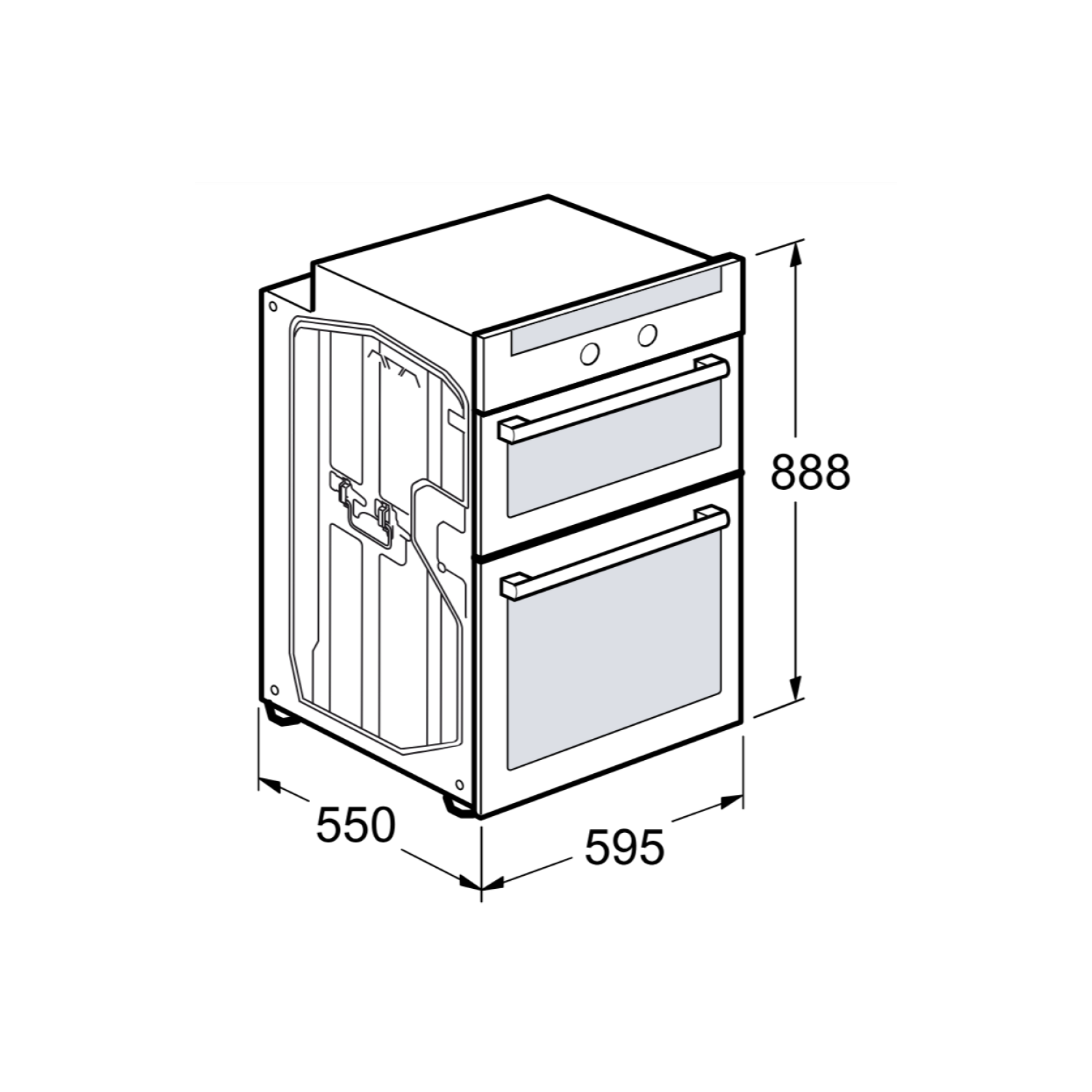 Bosch Series 2 MHA133BR0B Built-In Electric Double Oven - Stainless Steel