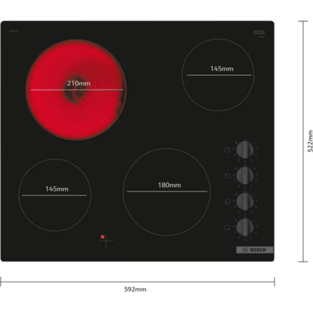 Bosch Series 2 60cm 4 Zone Ceramic Hob