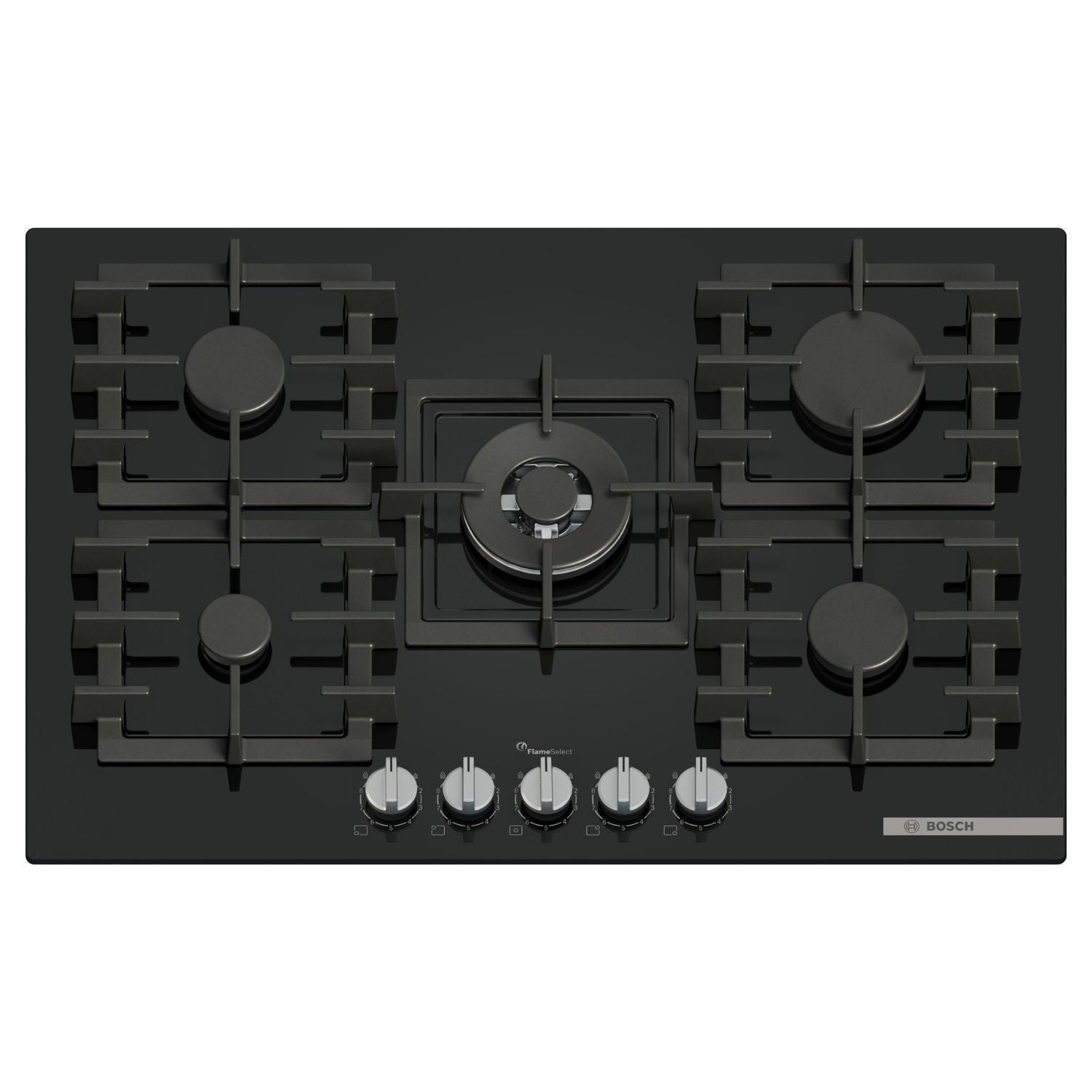 Bosch Series 6 75cm 5 Burner Gas Hob - Black Glass
