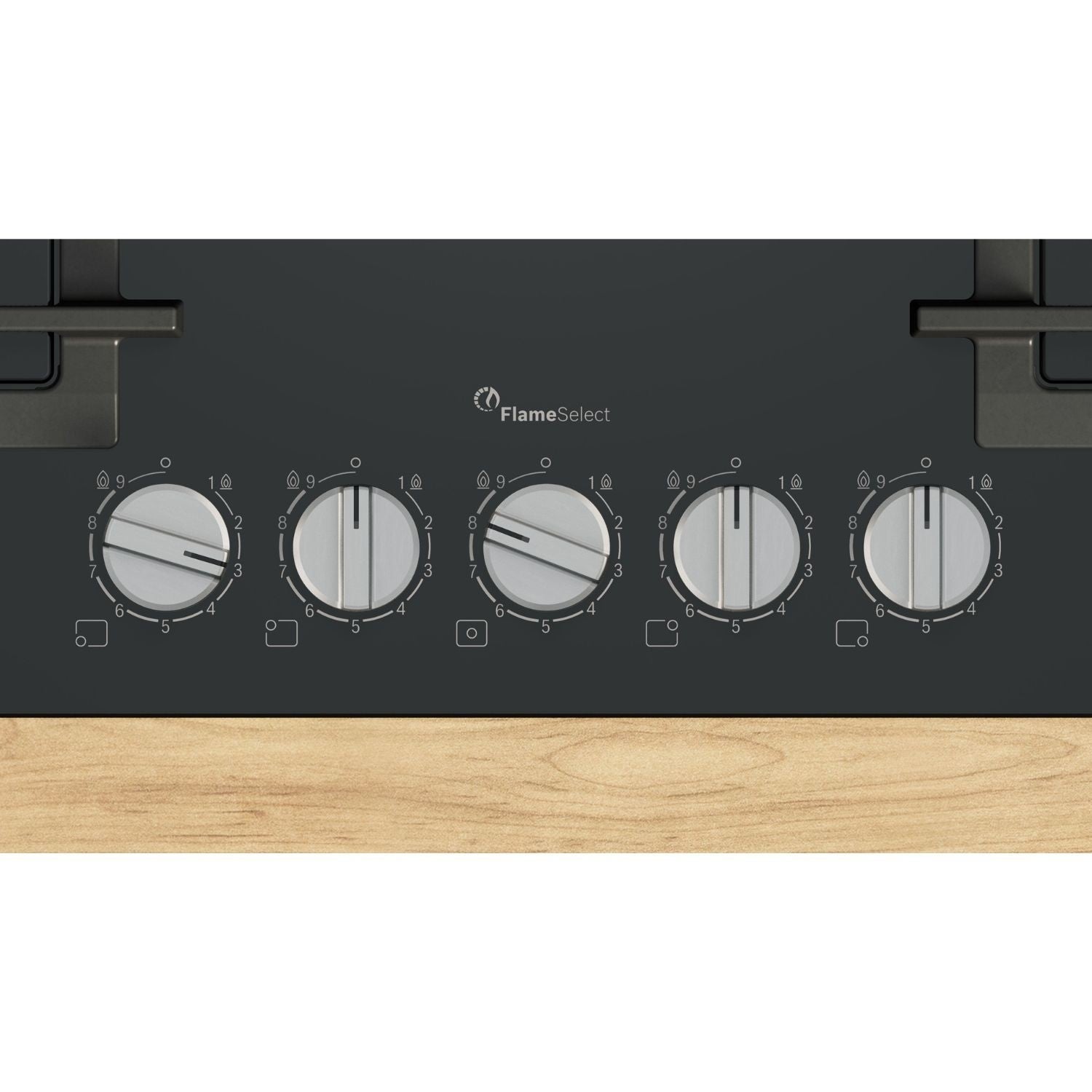 Bosch Series 6 75cm 5 Burner Gas Hob - Black Glass
