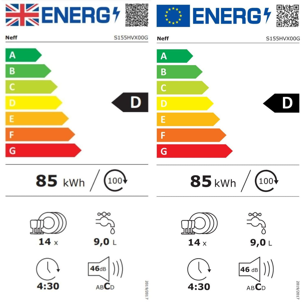 Neff N 50 Integrated Dishwasher - Smart Wi-Fi, D-Rated, Silver control panel
