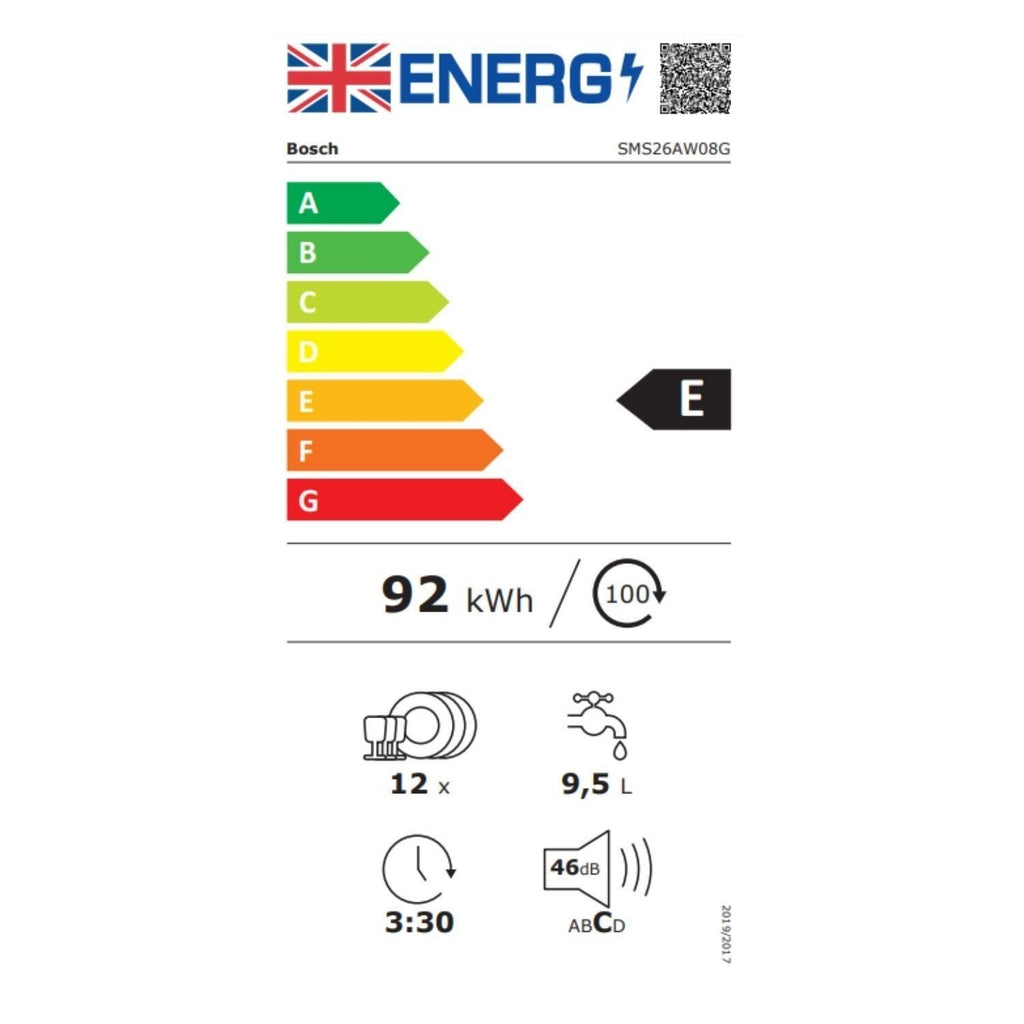 Bosch Series 2 Freestanding Dishwasher - VarioSpeed Plus White